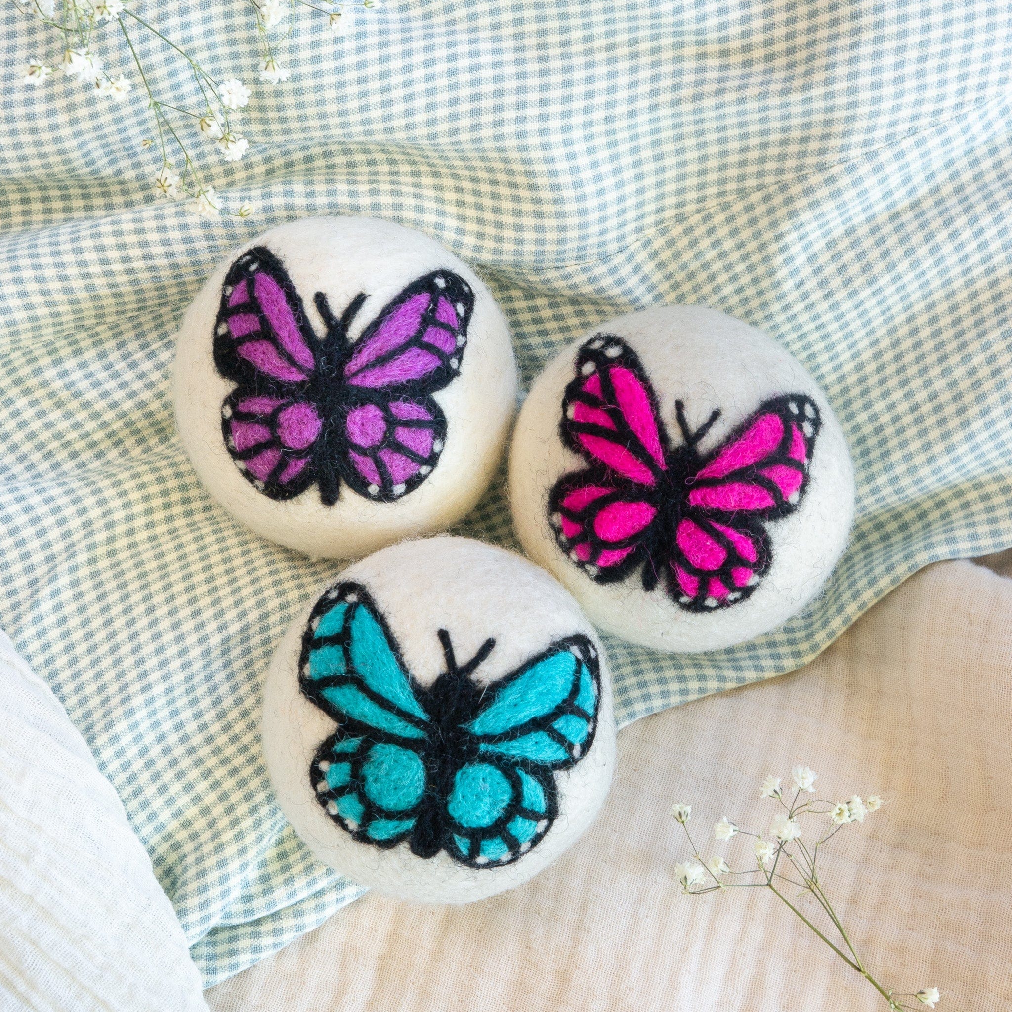 Moon Monarch Butterfly Trio