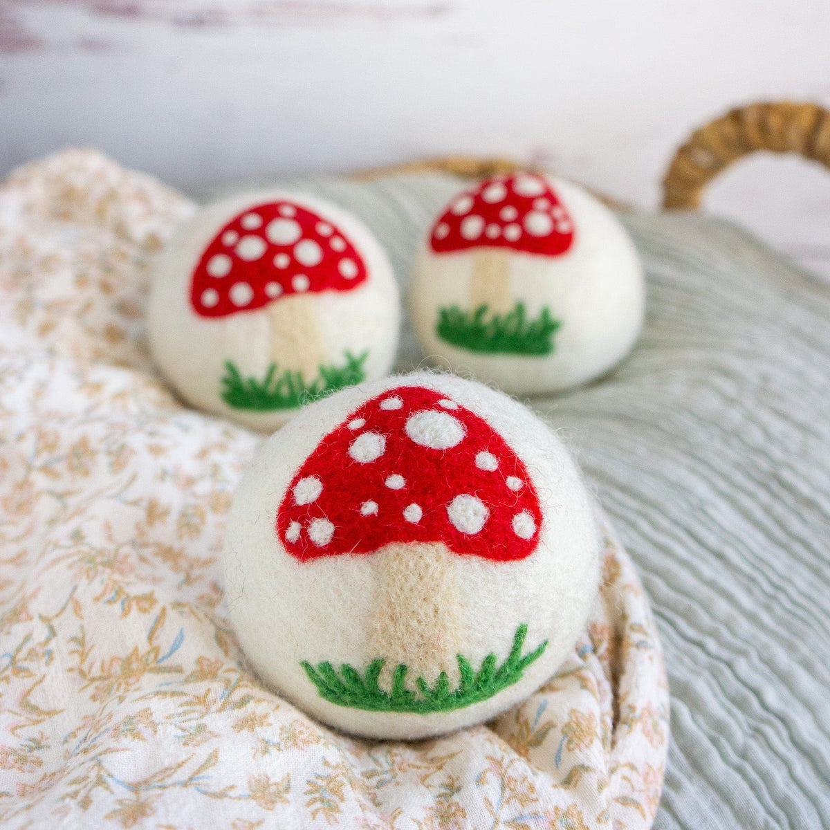 White Mushroom Trio