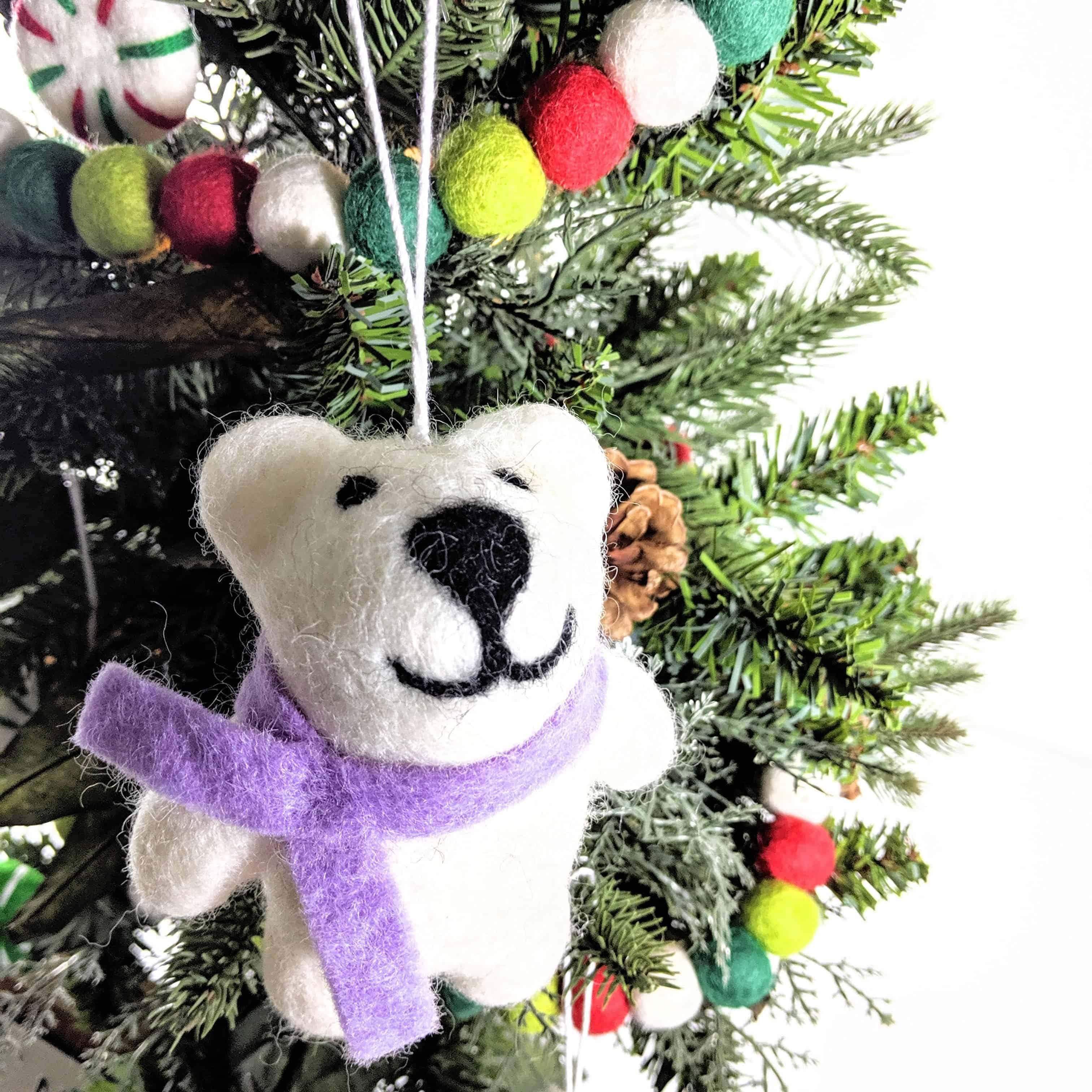 Happy Bears Eco Ornaments - Set Of 2