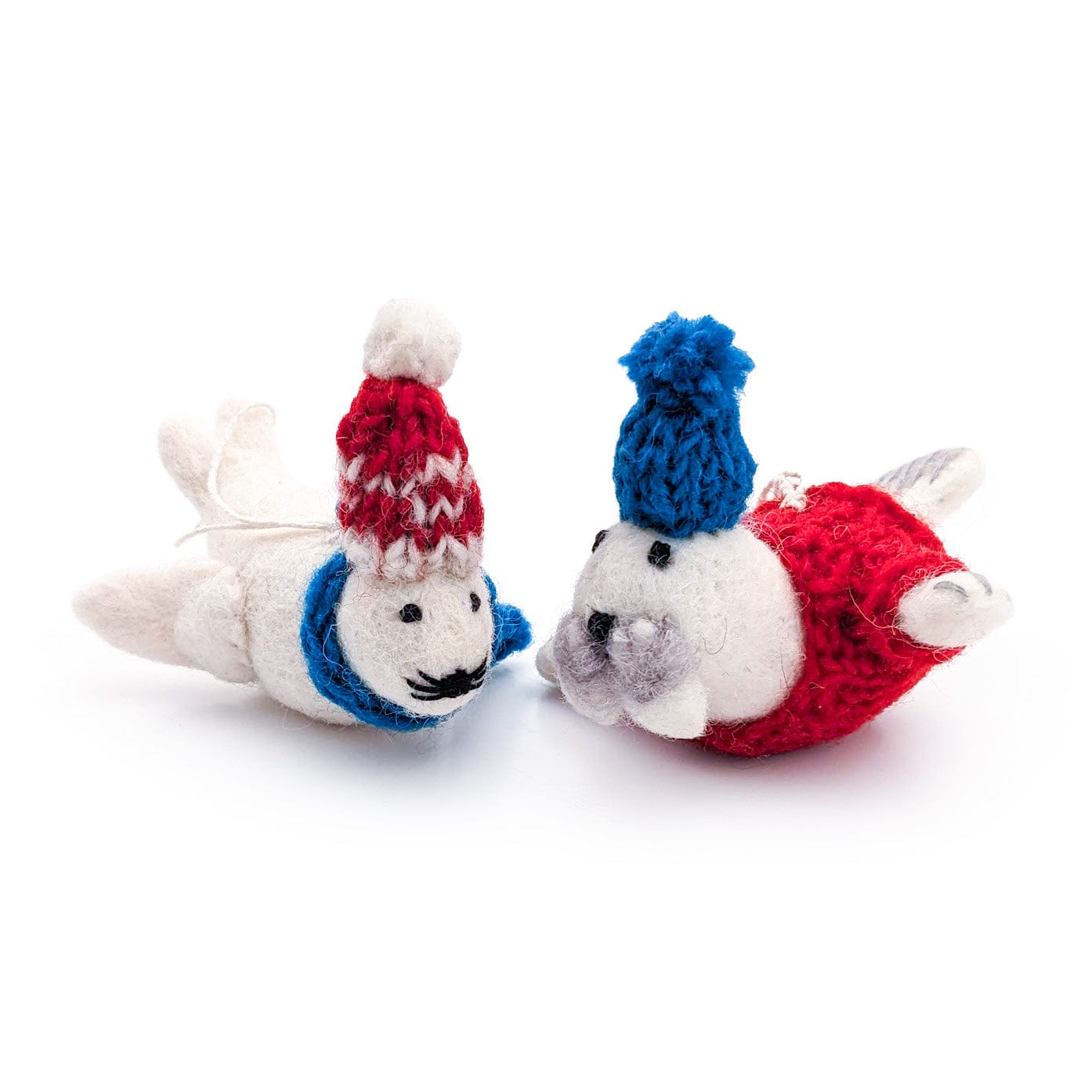 Seal And Walrus Eco Ornaments - Set Of 2