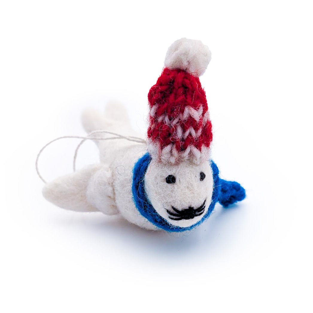 Seal And Walrus Eco Ornaments - Set Of 2
