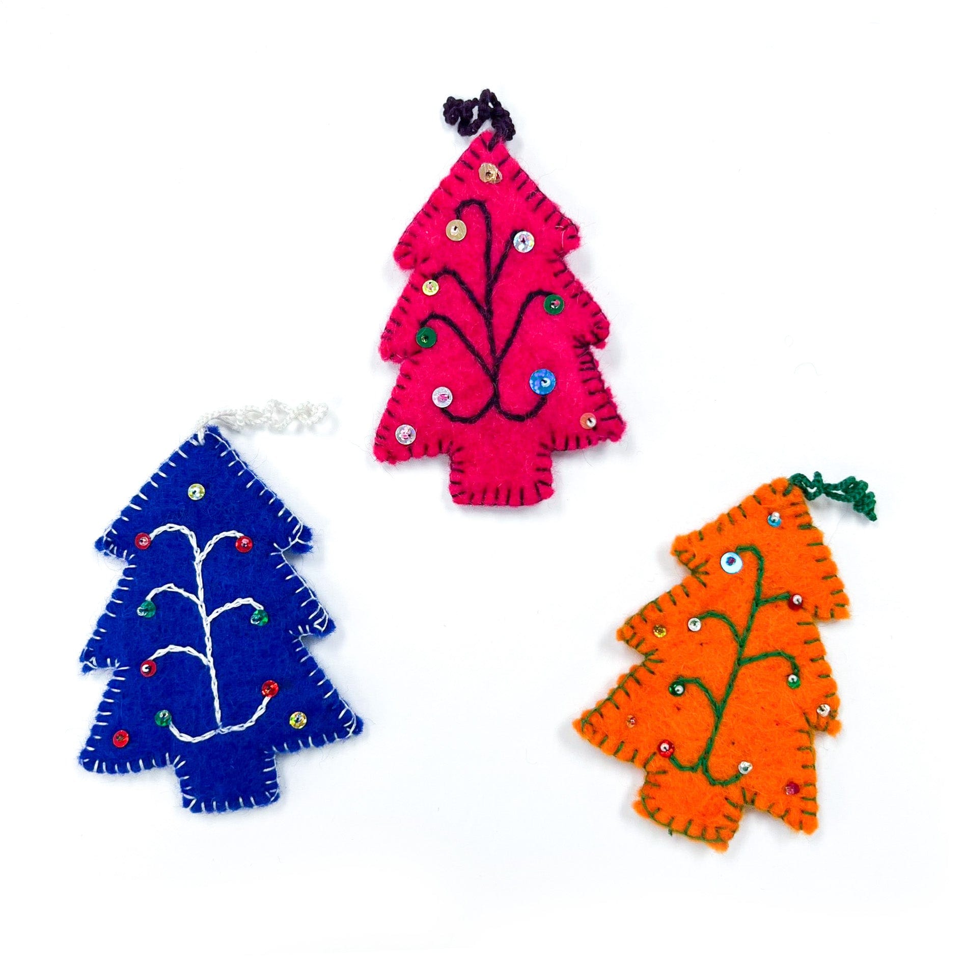 Tropical Pine Trees (set Of 3) - Unique