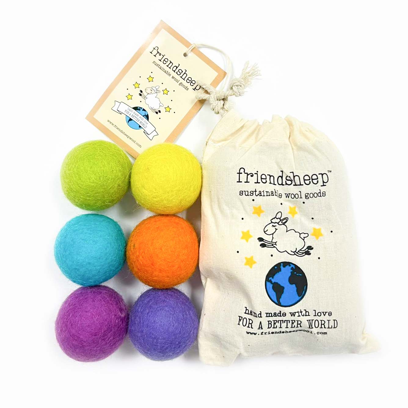 Eco Toy Ball "rainbow Land" - Set Of 6