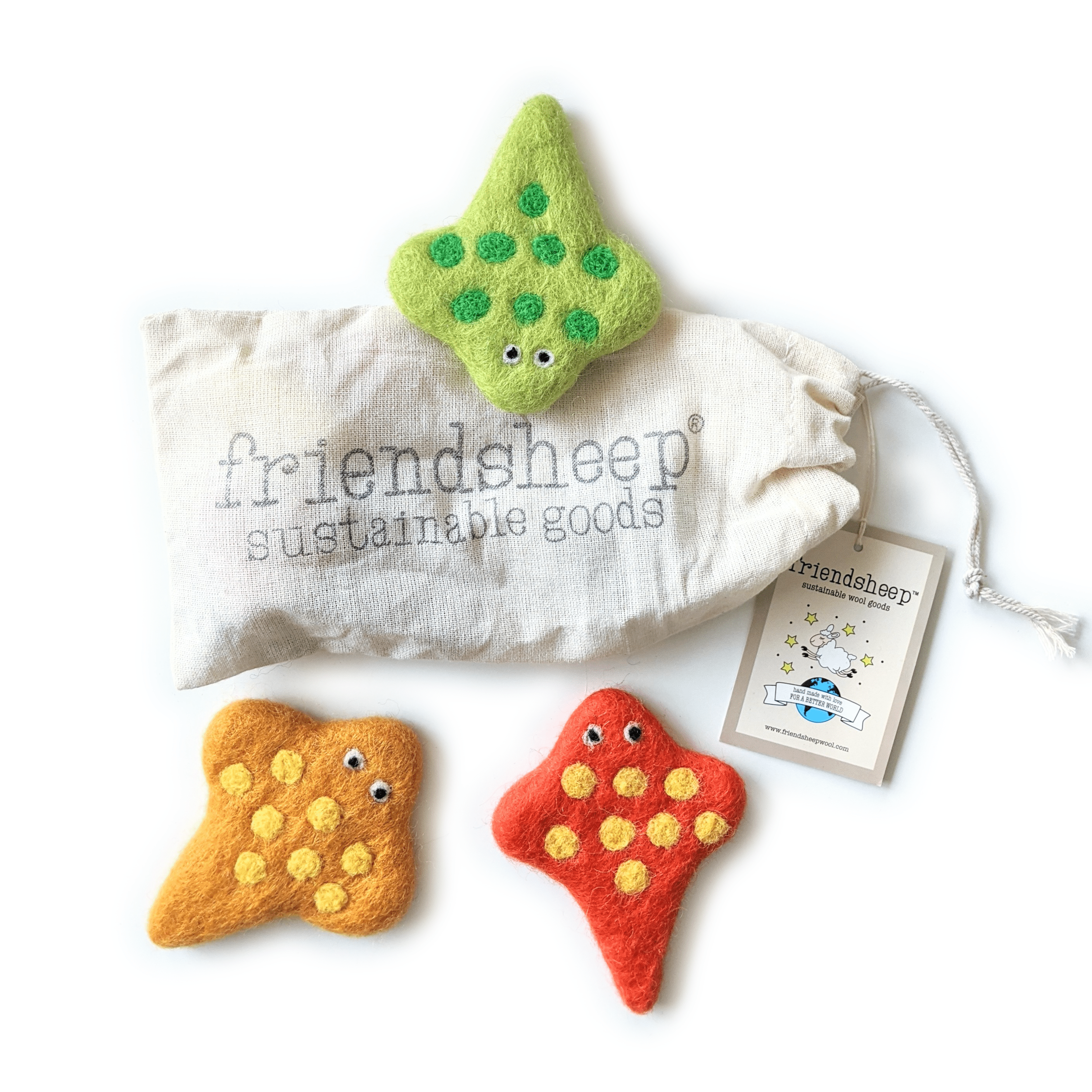 Spotty The Stingray And Friends - Set Of 3 - Orange