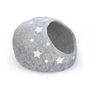 Grey Midnight Stars Eco Kitty Cave
