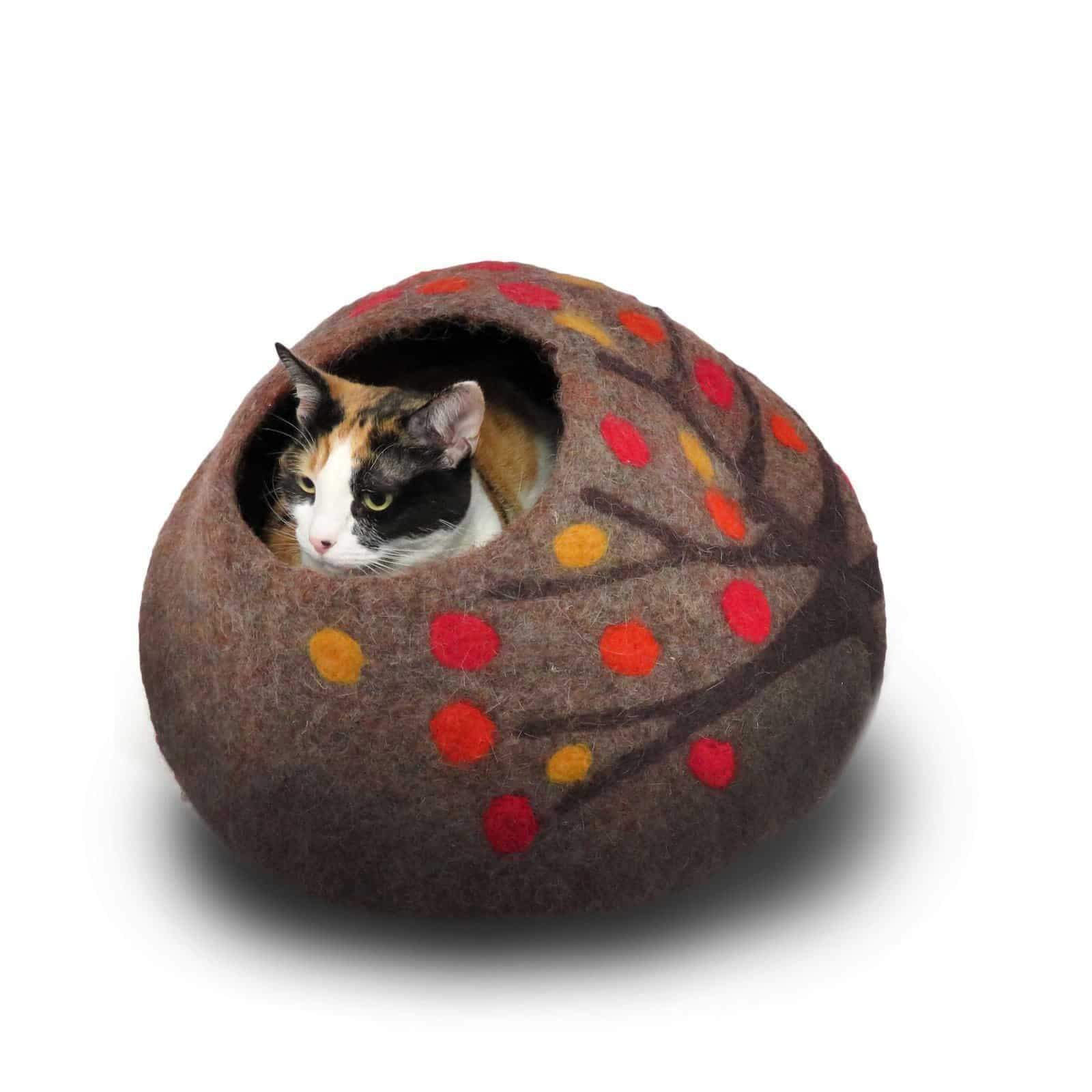 Eco Kitty Cave "orange Crush"