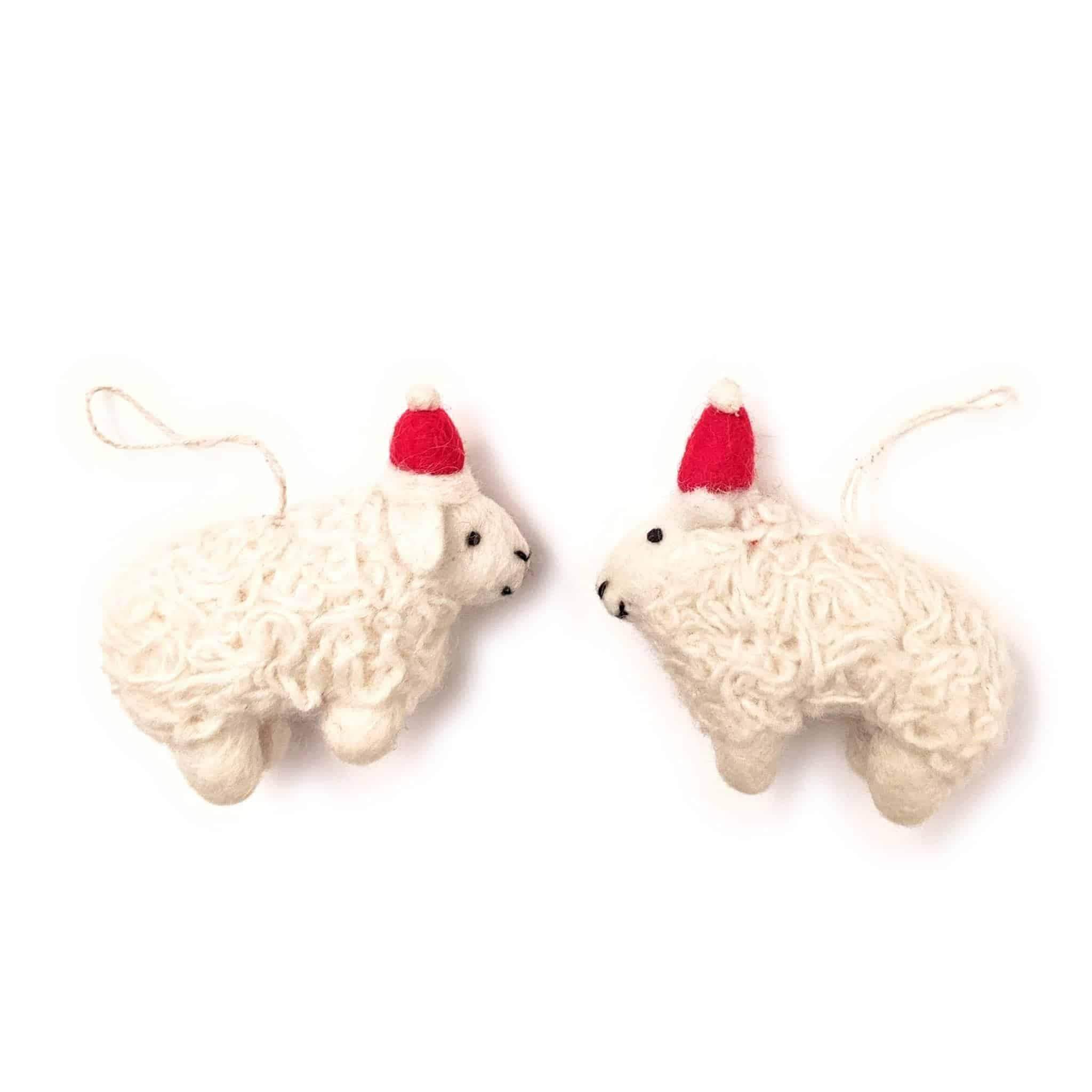 Santa's Sheep - Set Of 2
