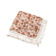 Fringe Swaddle Blanket - Retro Floral