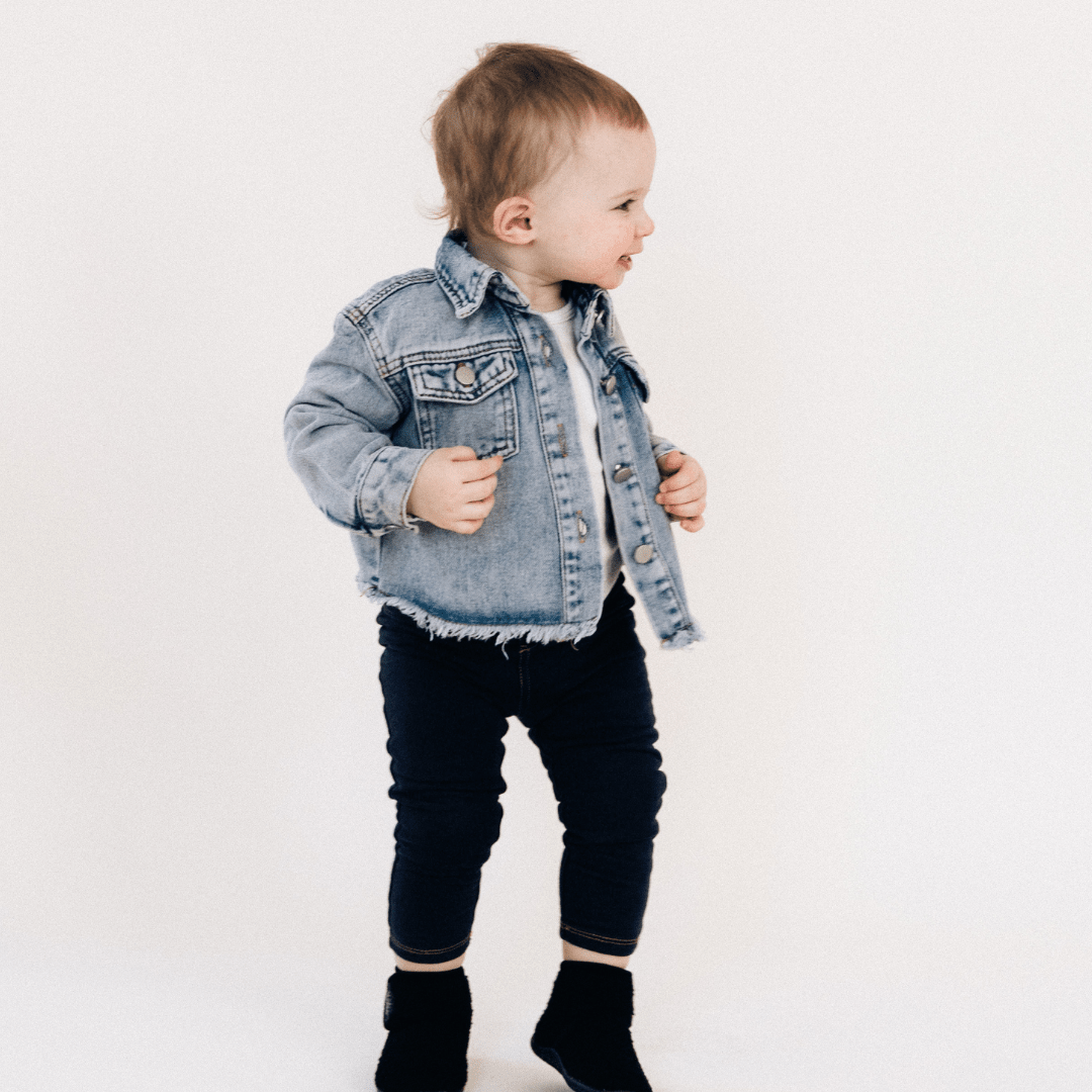 Raw Hem Denim Jean Jacket - Child