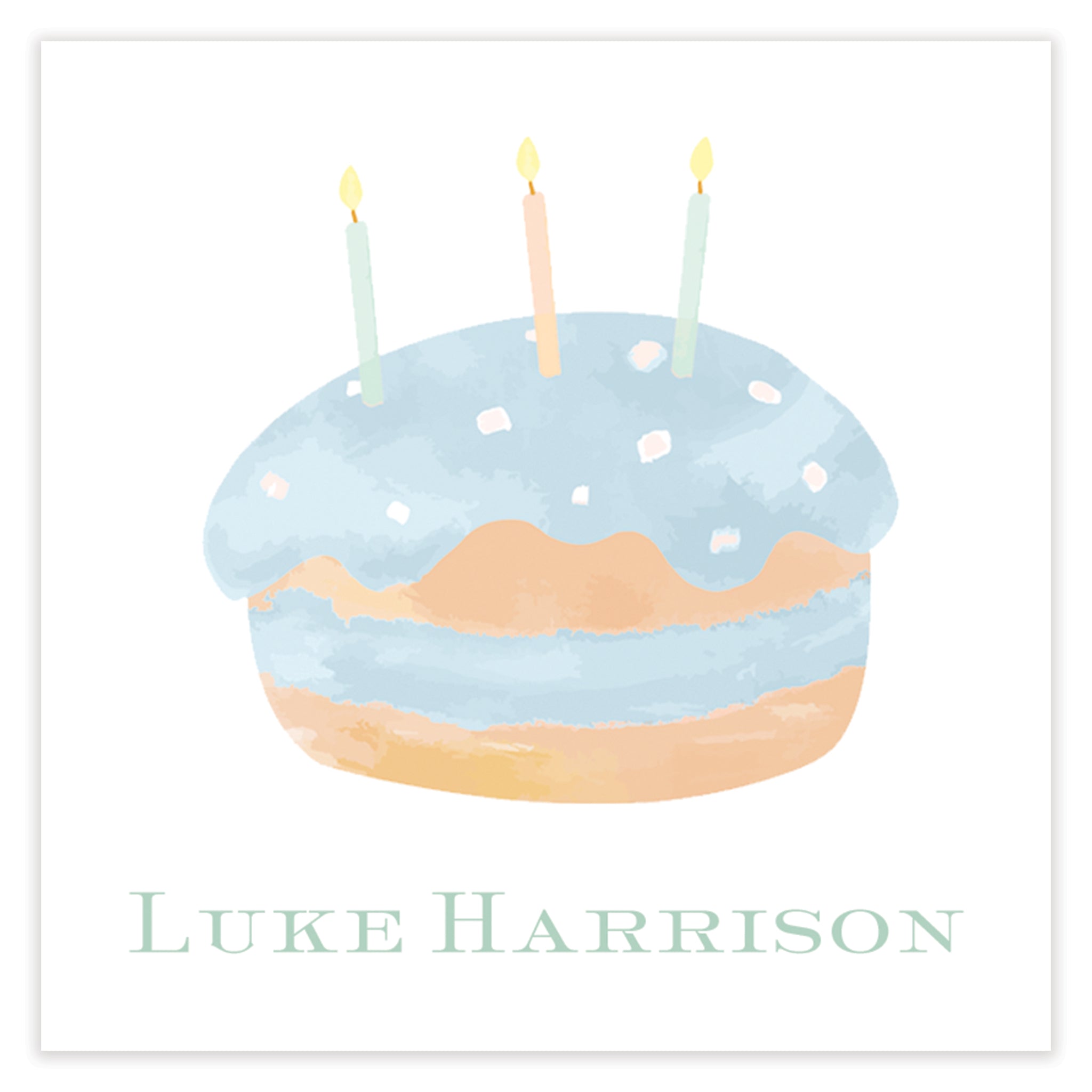 Blue Birthday Cake Ii Enclosure Card