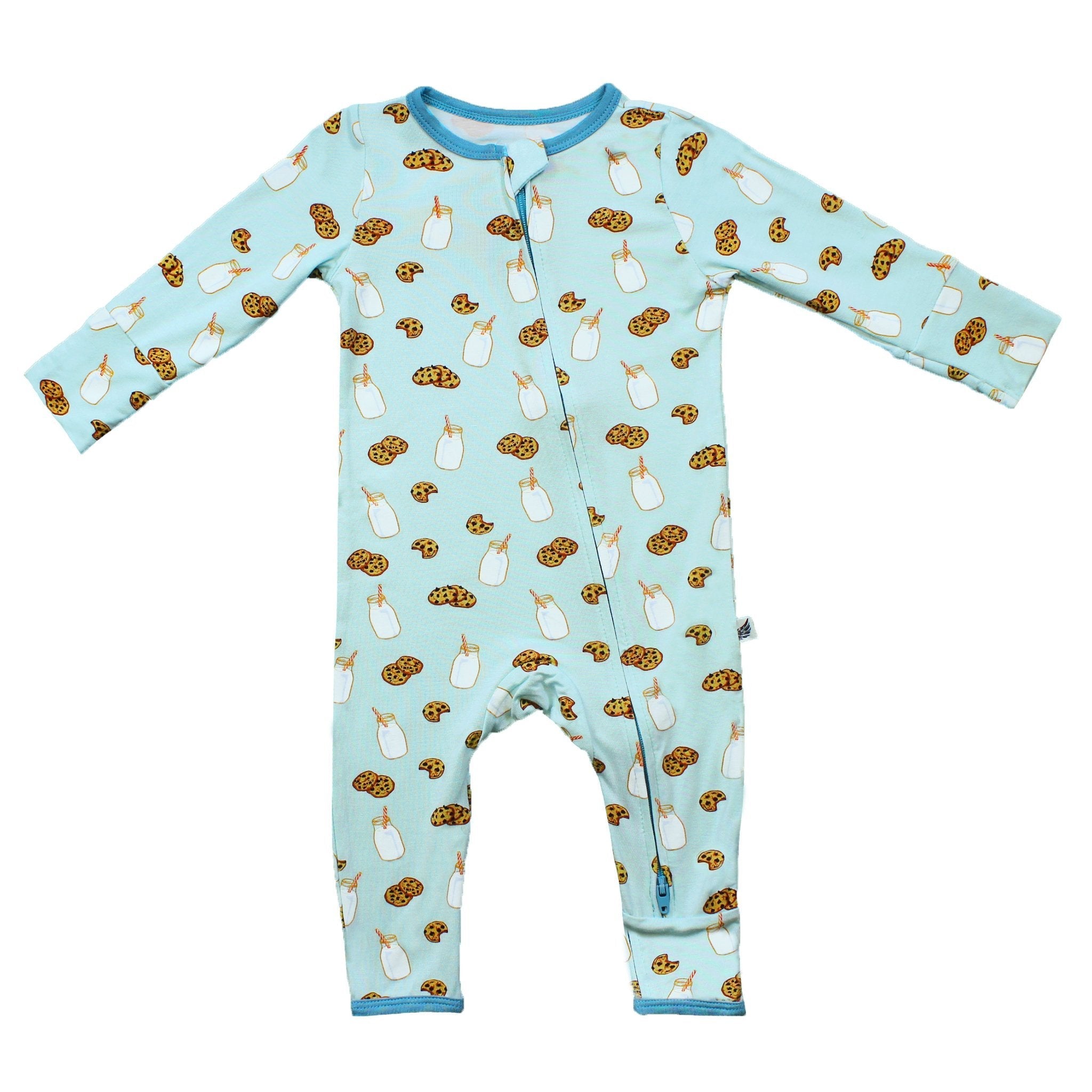 Frosted Blue Milk & Cookies Coverall (0-3t)