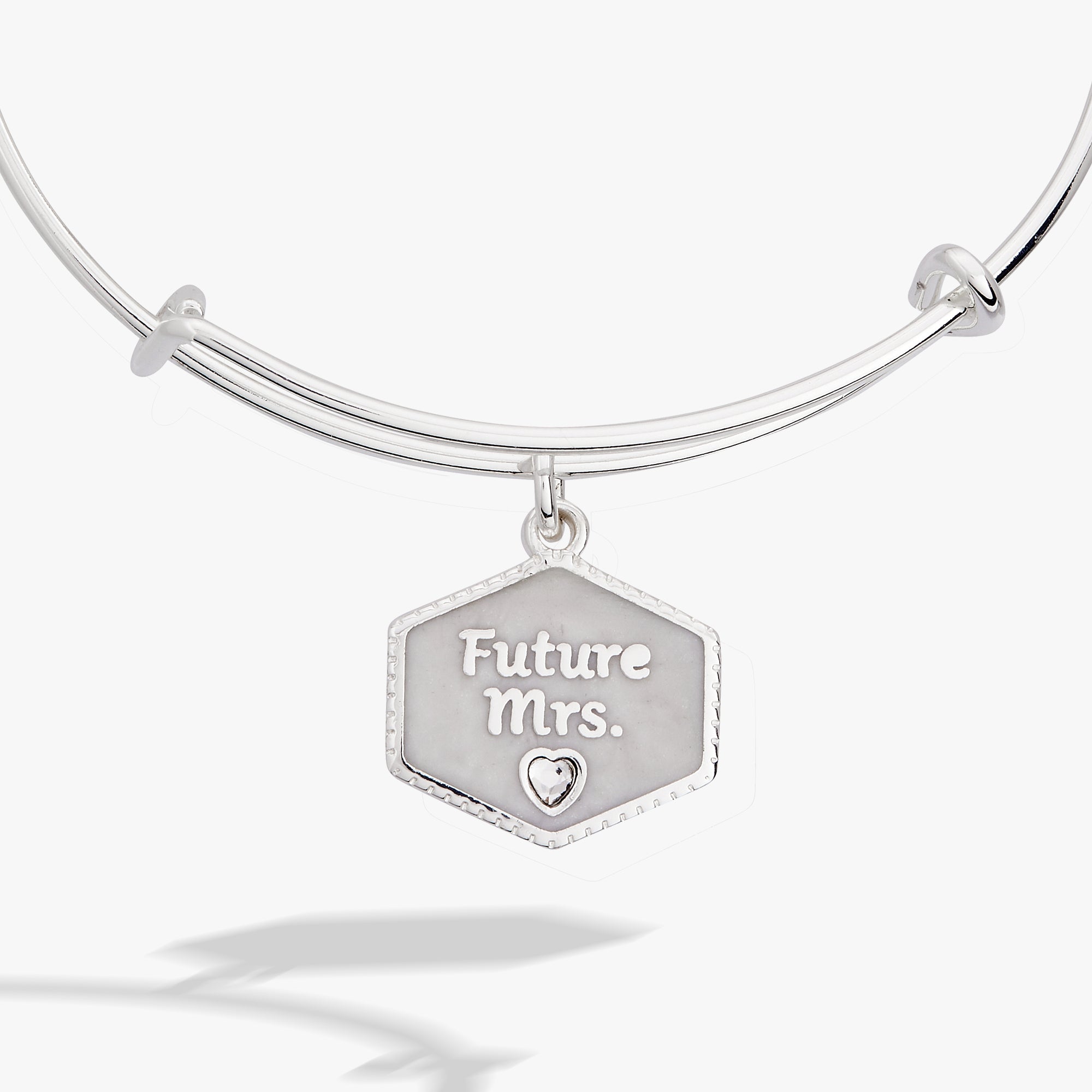 'future Mrs.' Mother Of Pearl Charm Bangle