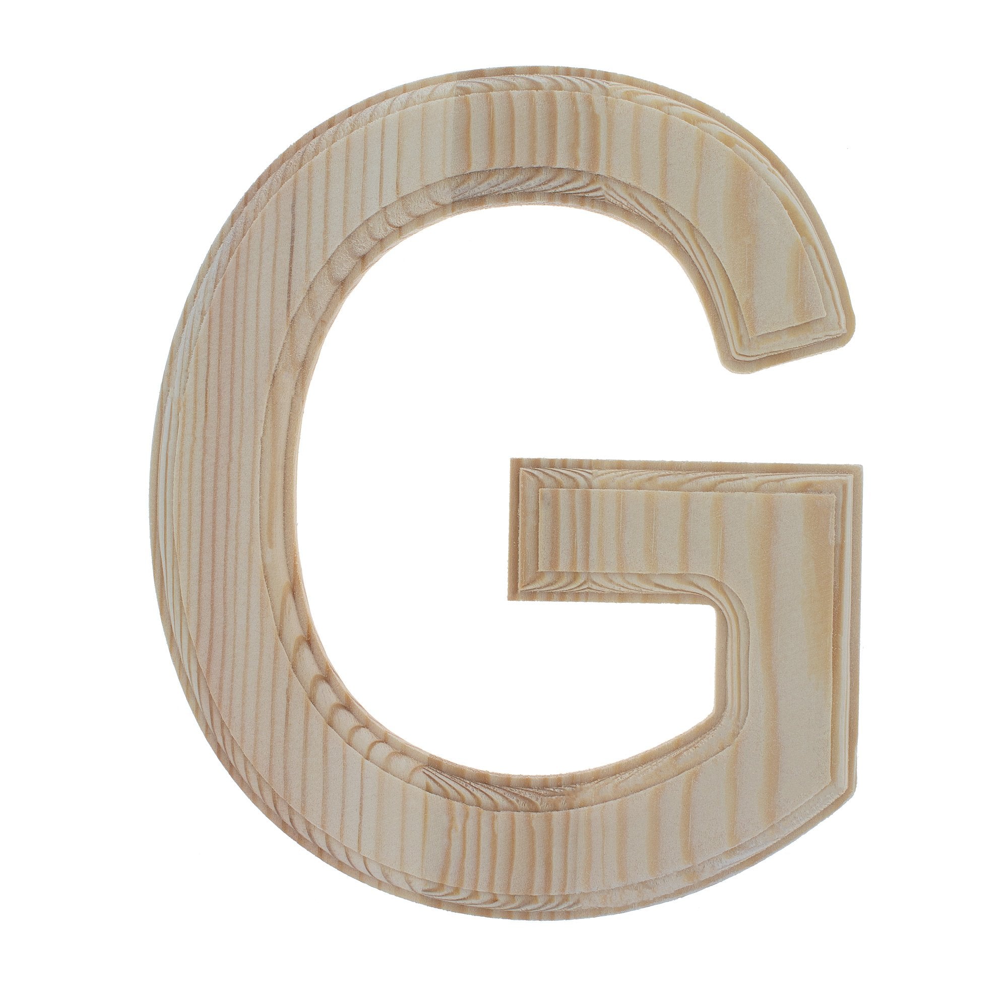 Unfinished Wooden Arial Font Letter G (6.25 Inches)