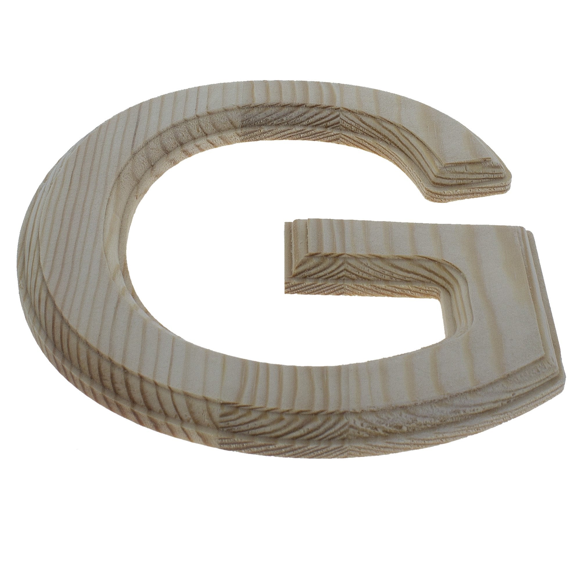 Unfinished Wooden Arial Font Letter G (6.25 Inches)