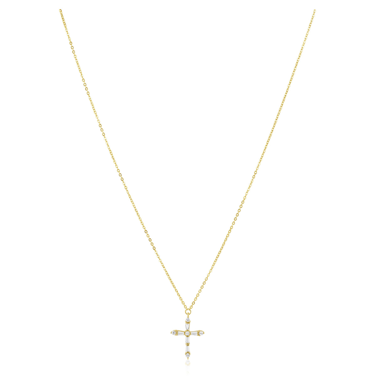Gabriella Cz Cross Necklace