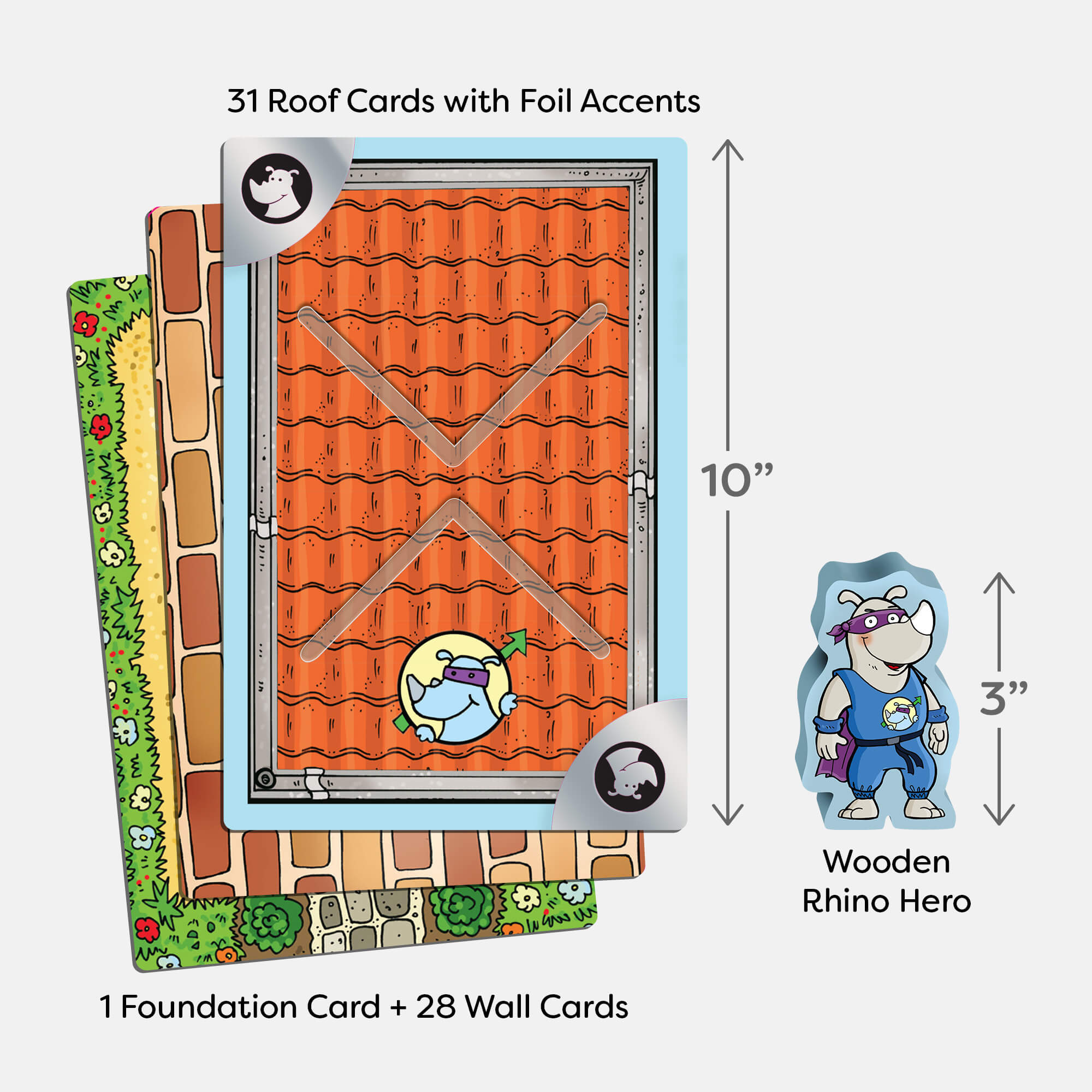 Giant Rhino Hero Xxl Stacking Cards Game