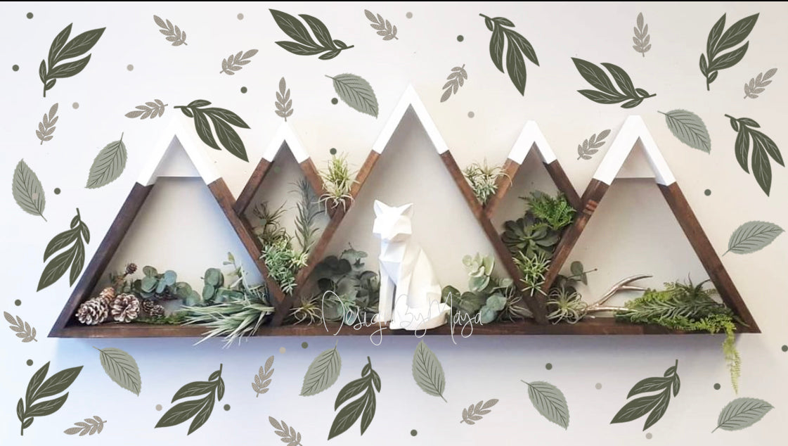 Watercolor Botanical Wall Stickers - Fabric Nursery Wall Art Decals