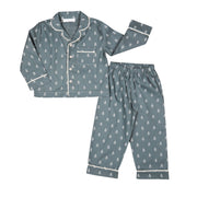 Gaspard | Boys Blue & White Sailboat Print Cotton Pyjamas