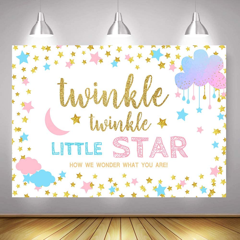 Twinkle Little Star Vinyl Backdrop