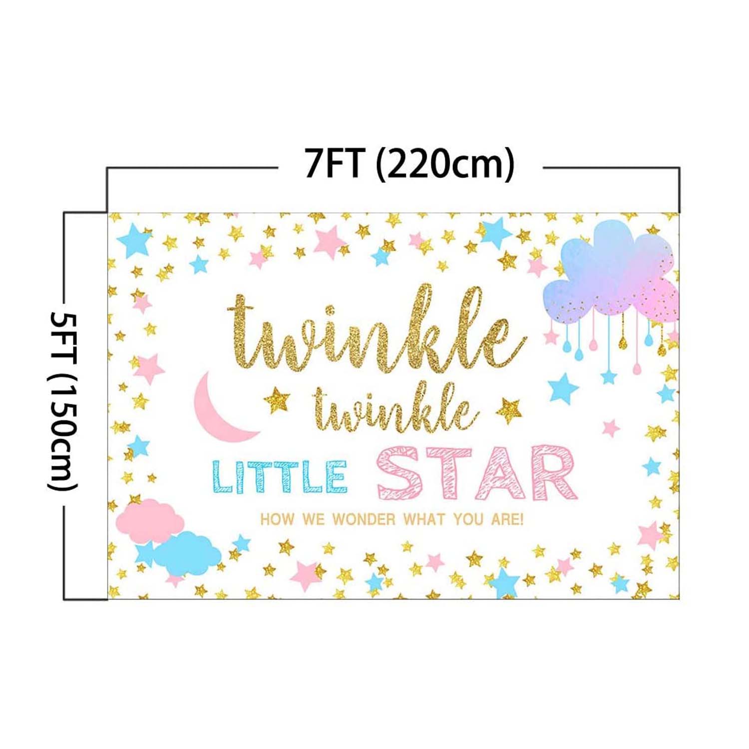 Twinkle Little Star Vinyl Backdrop