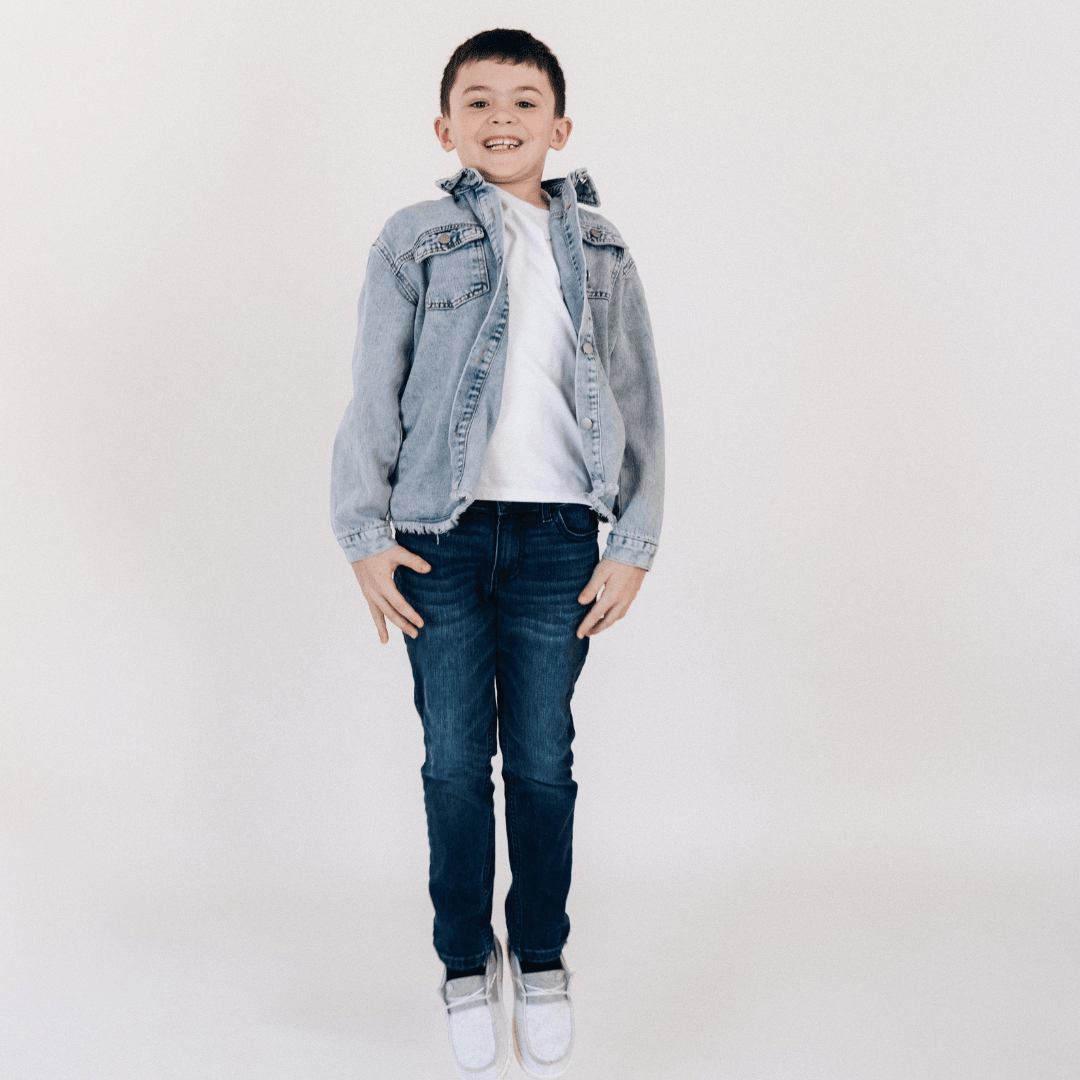 Raw Hem Denim Jean Jacket - Child