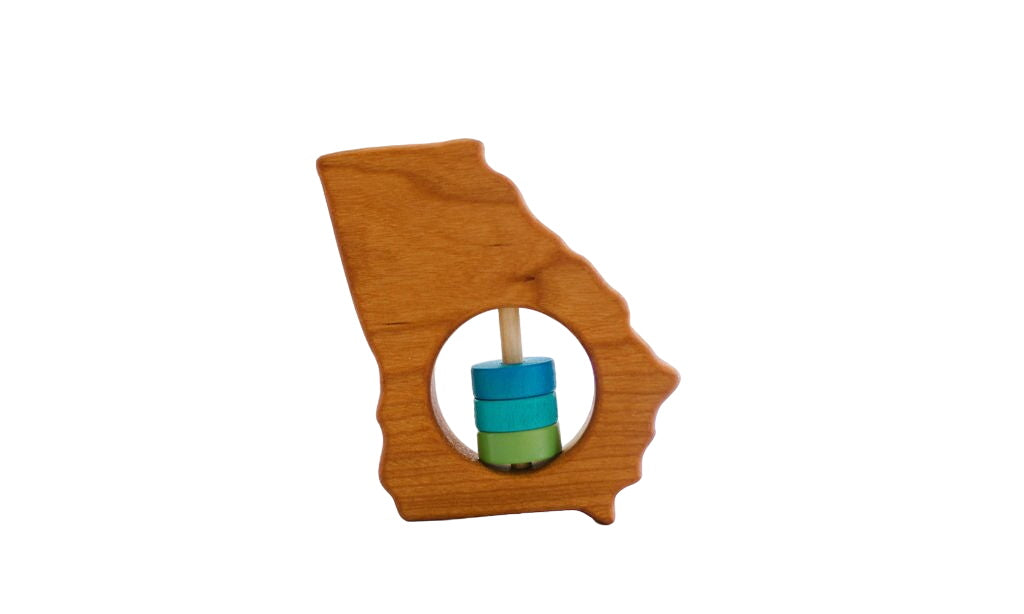 Georgia State Wooden Baby Rattle™