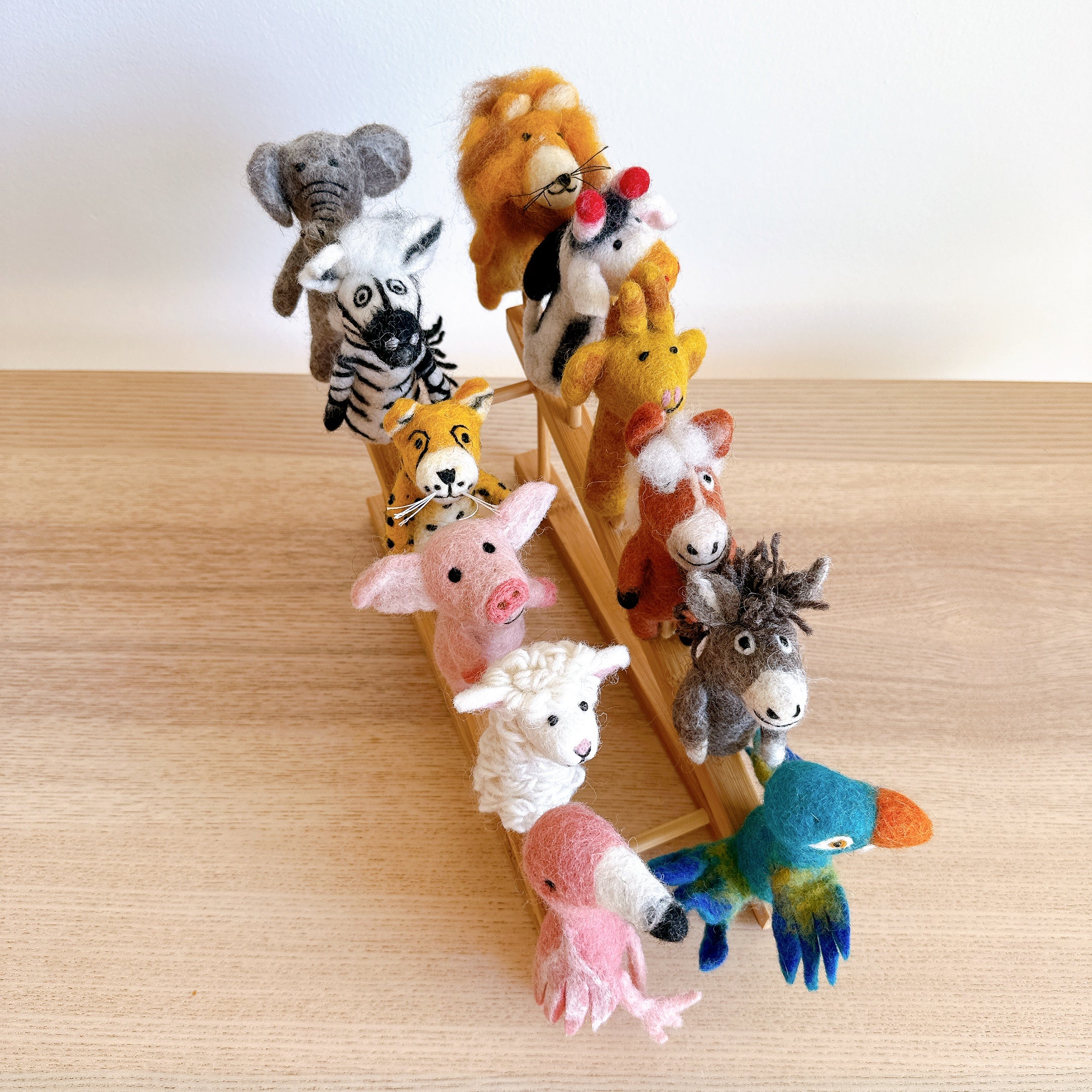 Get Your Own Wool Felt Finger Puppet Set - Choose Your Favorites! (12 Pieces)