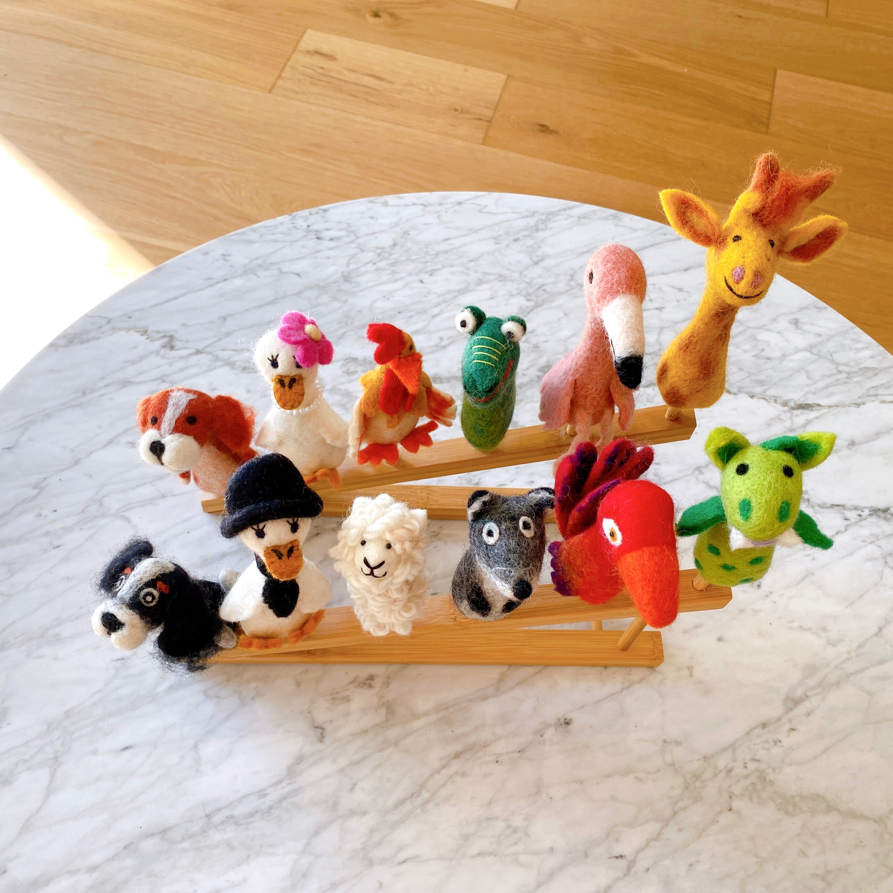 Get Your Own Wool Felt Finger Puppet Set - Choose Your Favorites! (12 Pieces)