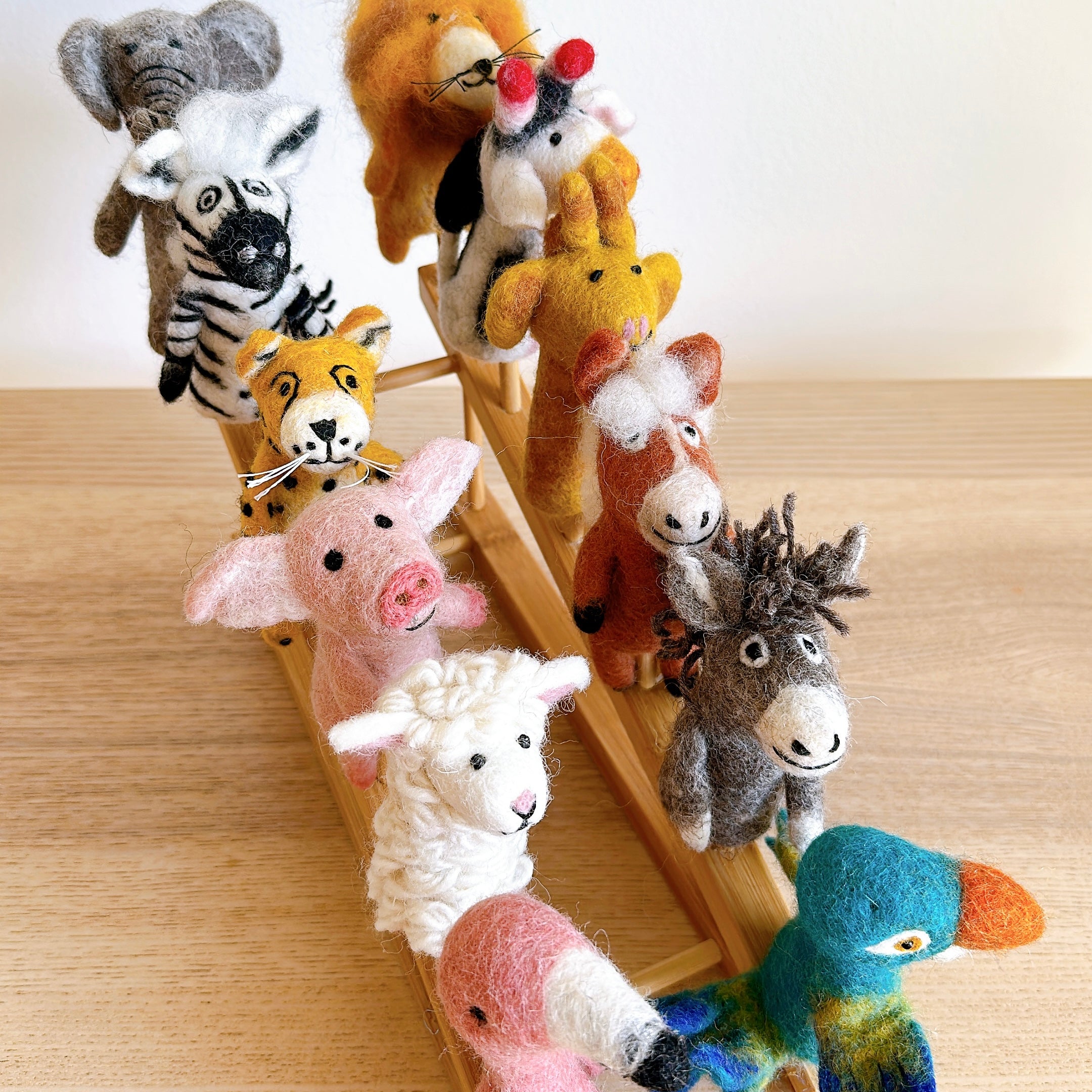 Get Your Own Wool Felt Finger Puppet Set - Choose Your Favorites! (12 Pieces)