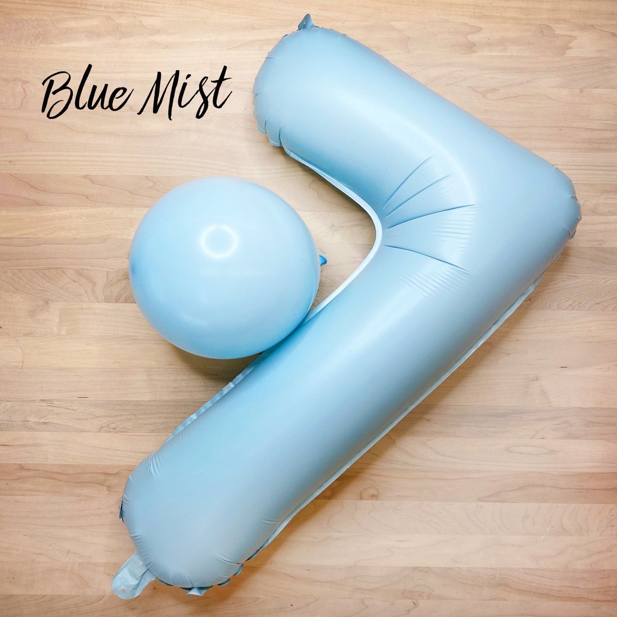 Pastel Blue Number Balloon
