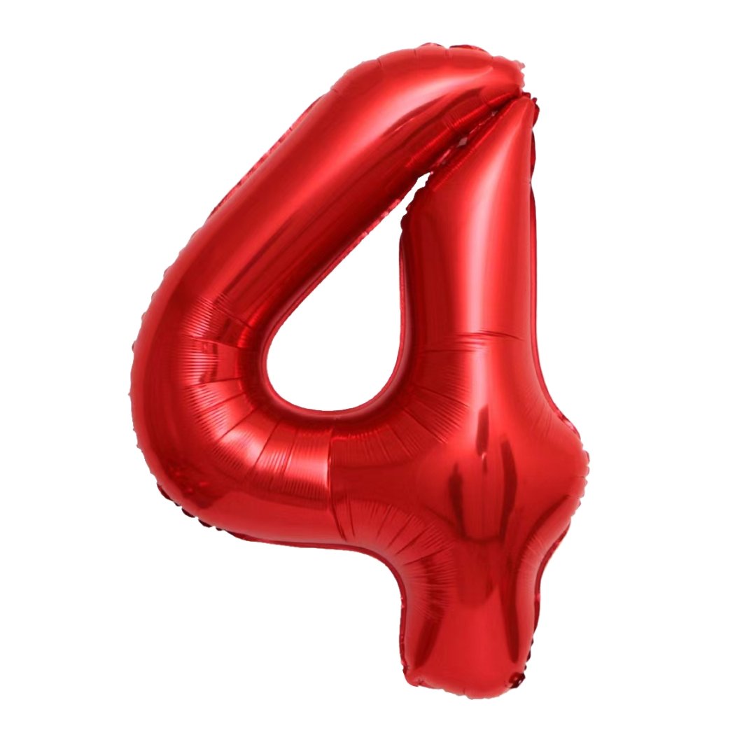 Red Number Balloon