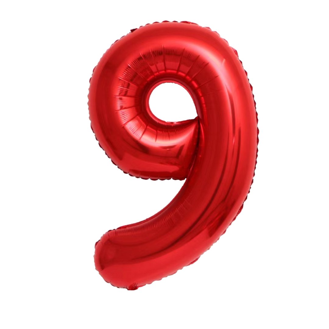Red Number Balloon