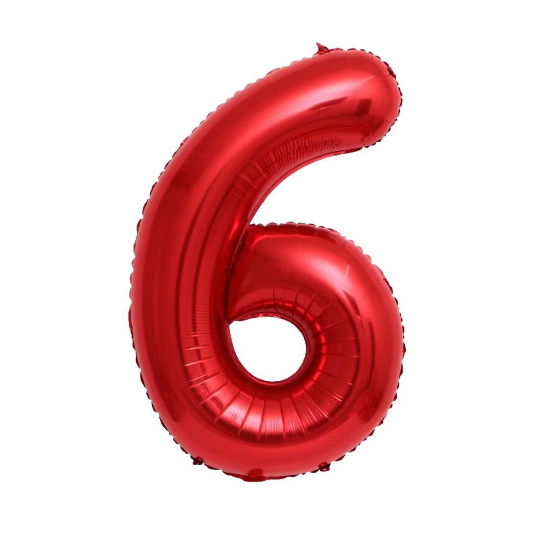 Red Number Balloon