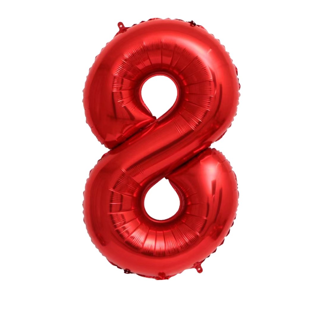 Red Number Balloon