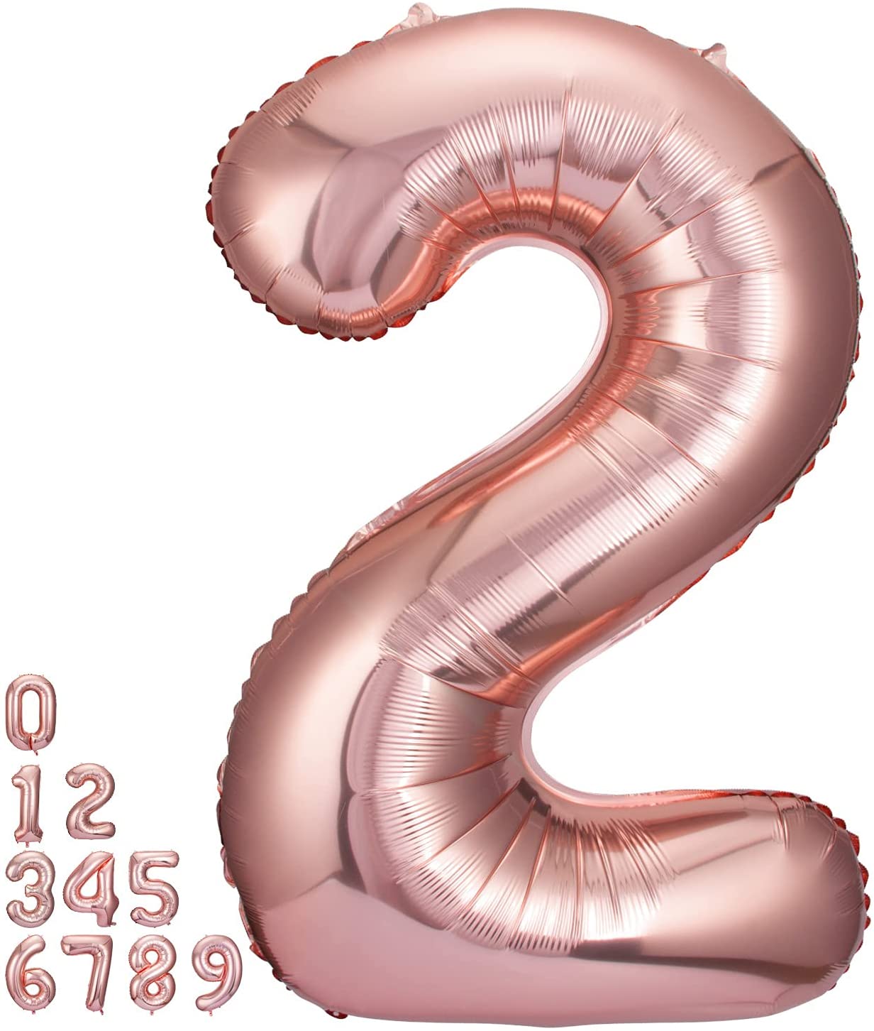 Rose Gold Number Balloon