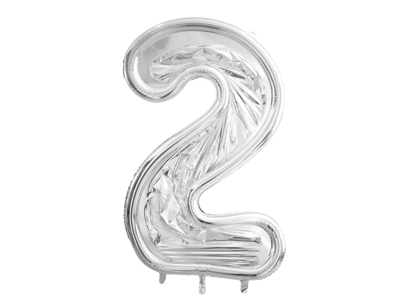 Standing Silver Number Balloon Frame