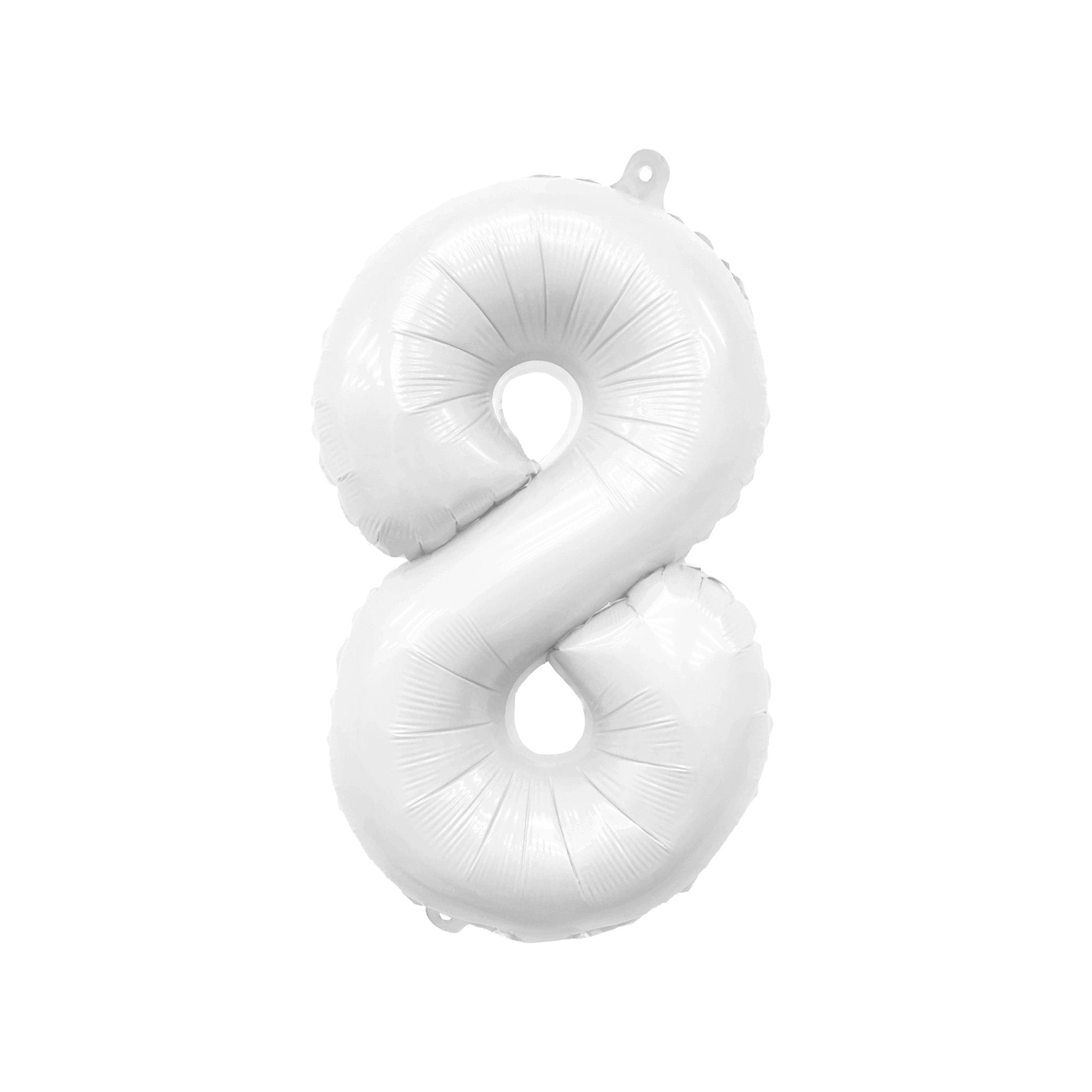 Matte White Number Balloon – 32" Mylar Foil | Ellie’s Party Supply