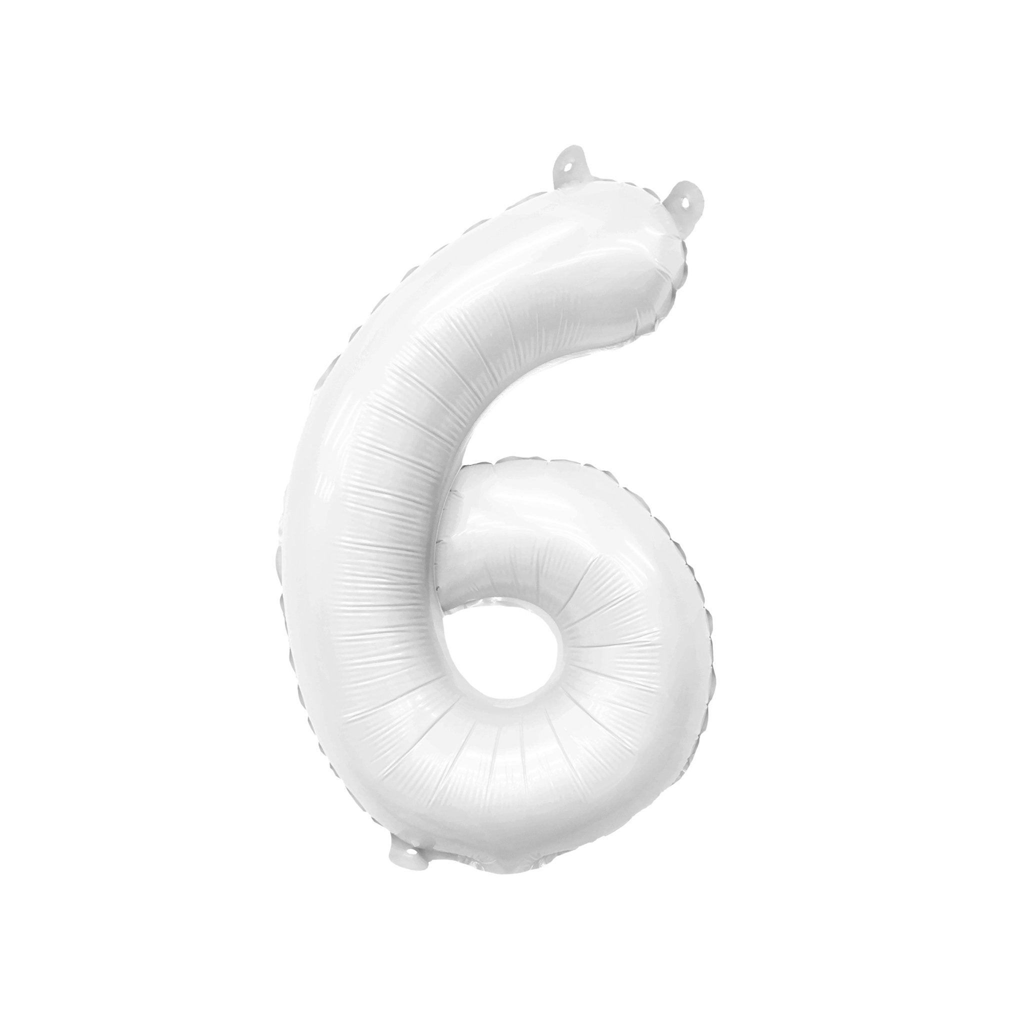 Matte White Number Balloon – 32" Mylar Foil | Ellie’s Party Supply
