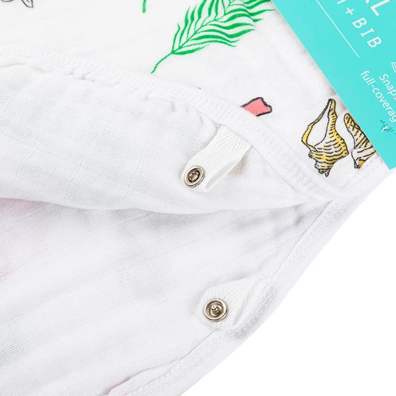 Gift Set: Florida Baby Muslin Swaddle Blanket And Burp Cloth/bib Combo (floral)