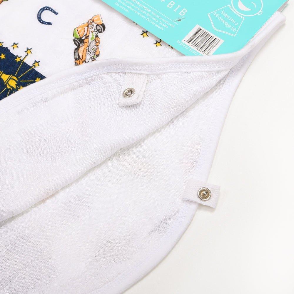 Gift Set: Indiana Baby Muslin Swaddle Blanket And Burp Cloth/bib Combo