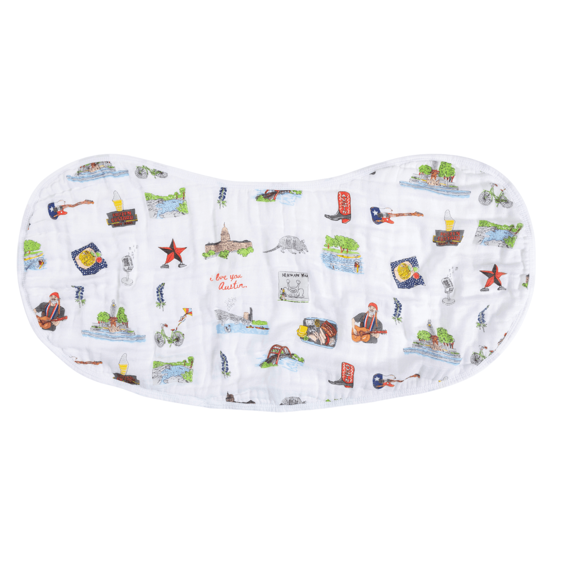 Giftset: Austin Baby Muslin Swaddle Blanket And Burp Cloth/bib Combo