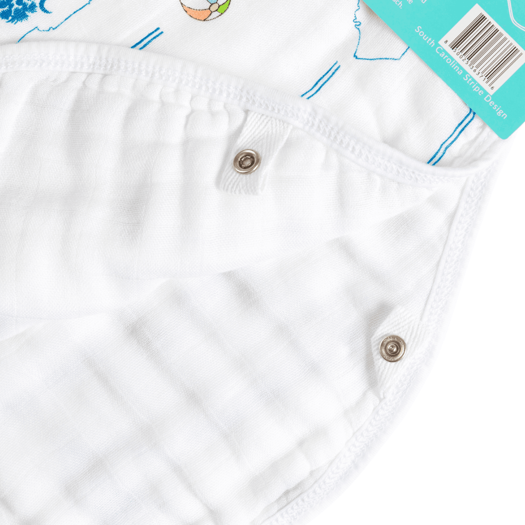 Giftset: South Carolina Baby Muslin Swaddle Blanket And Burp Cloth/bib Combo