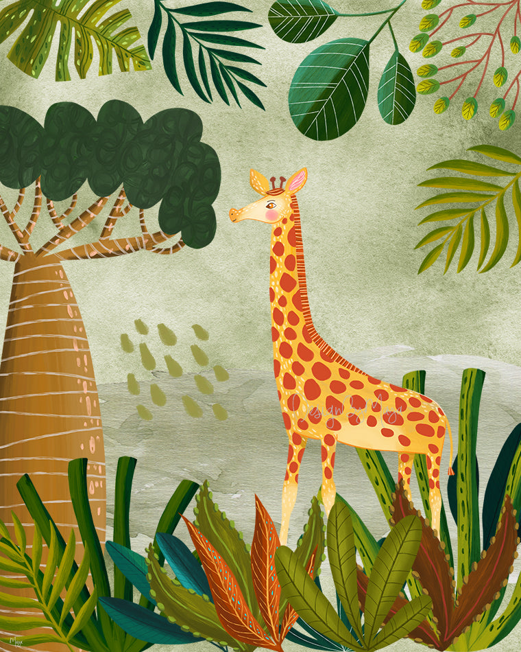 Nursery Safari Prints - Luster Paper Nursery Wall Art Prints