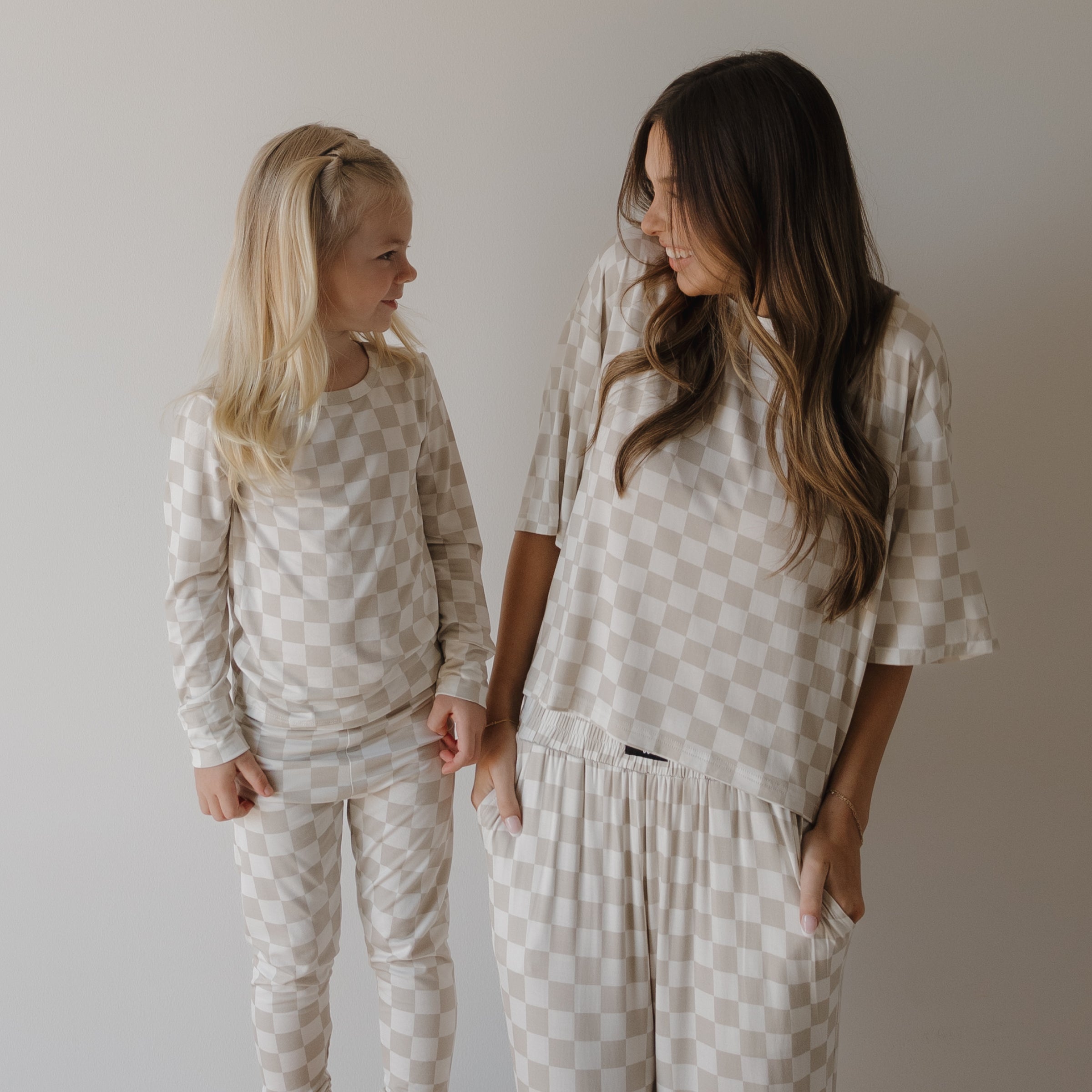 Women's Boxy Tee Lounge Set | Checkerboard
