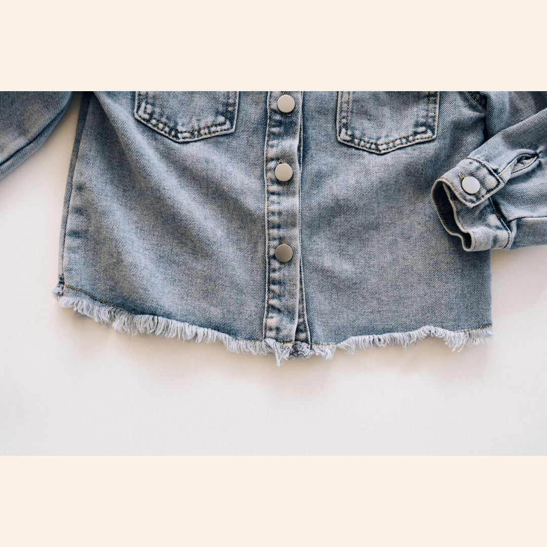 Raw Hem Denim Jean Jacket - Infant