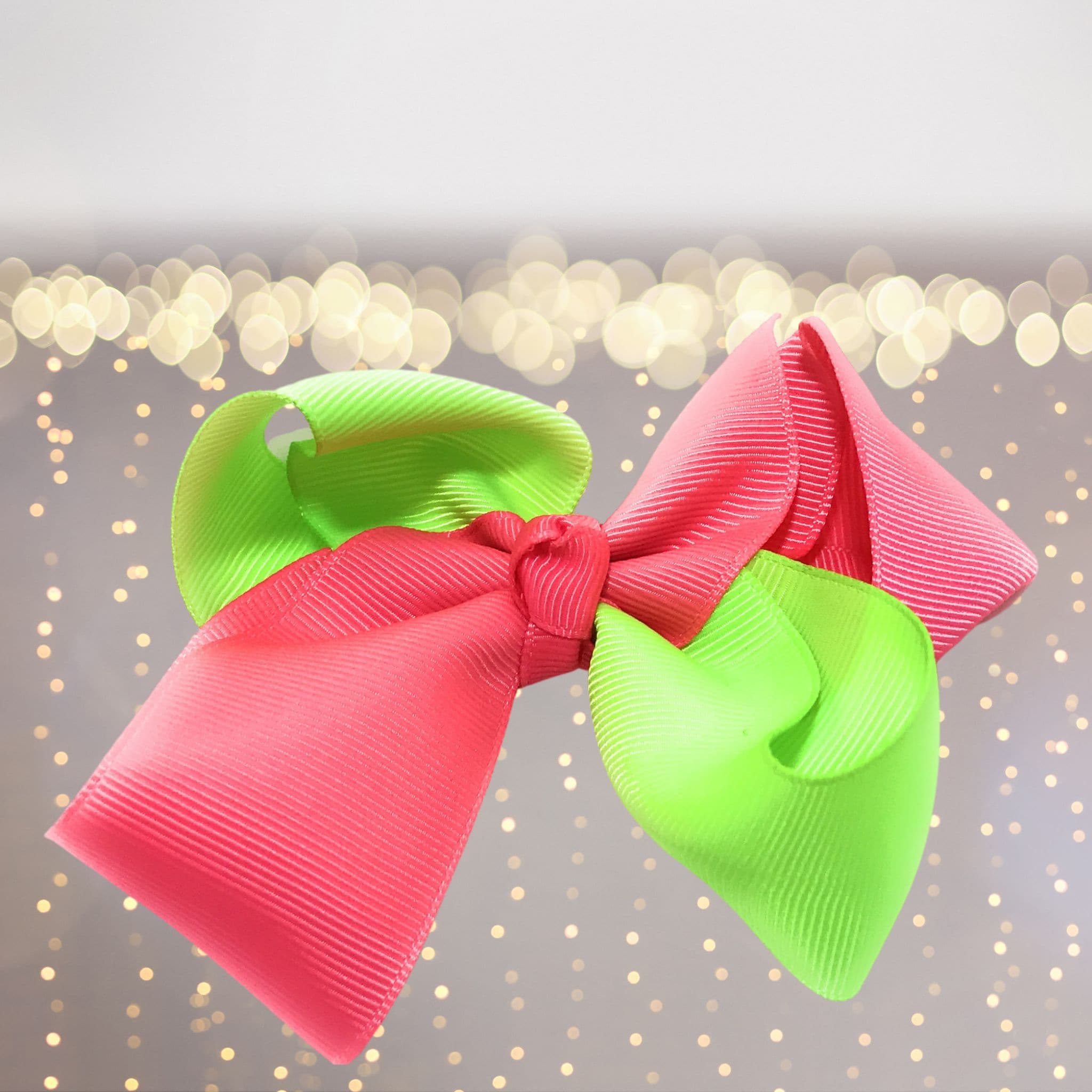 Girls 2 Color Twist Chunky Hair Bows