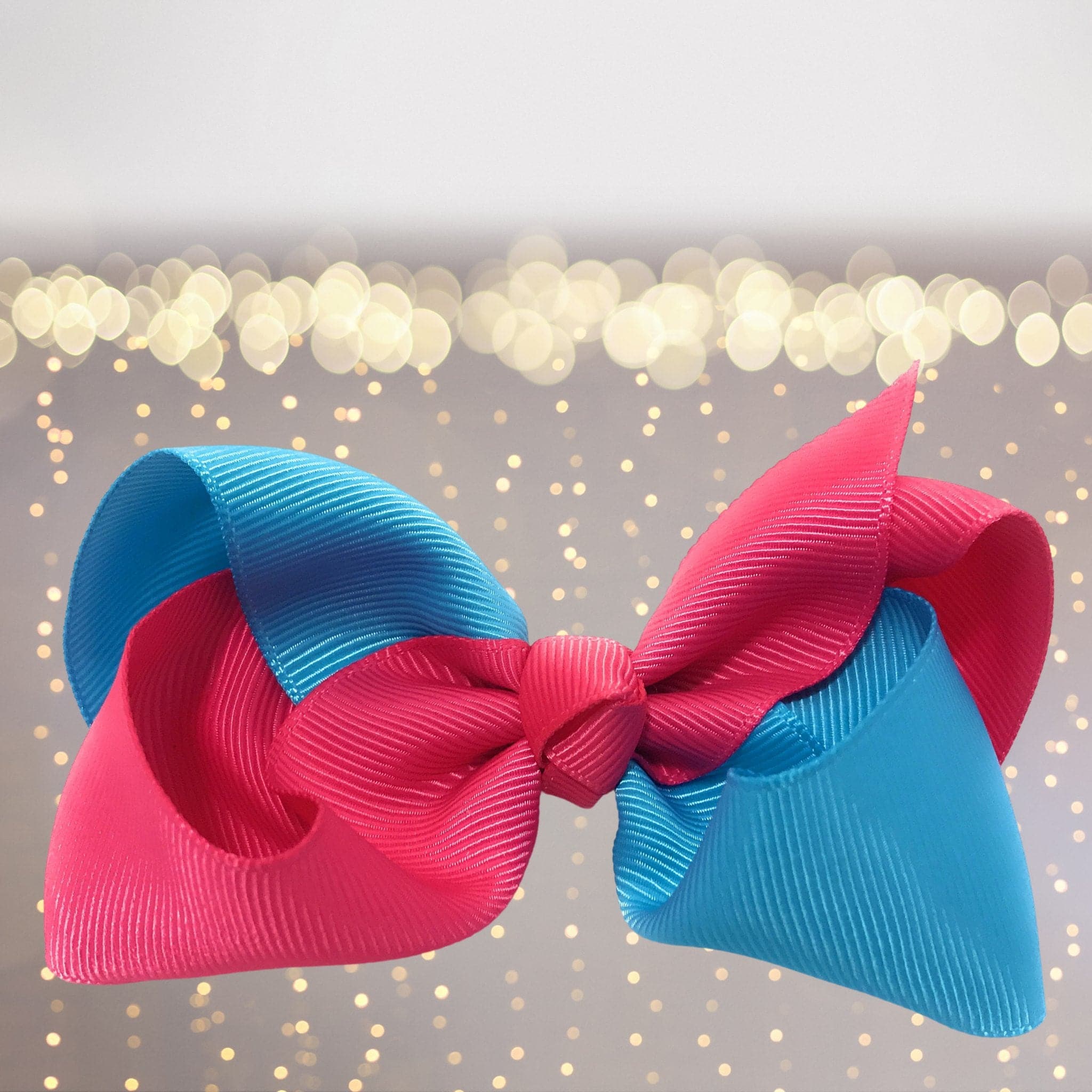 Girls 2 Color Twist Chunky Hair Bows