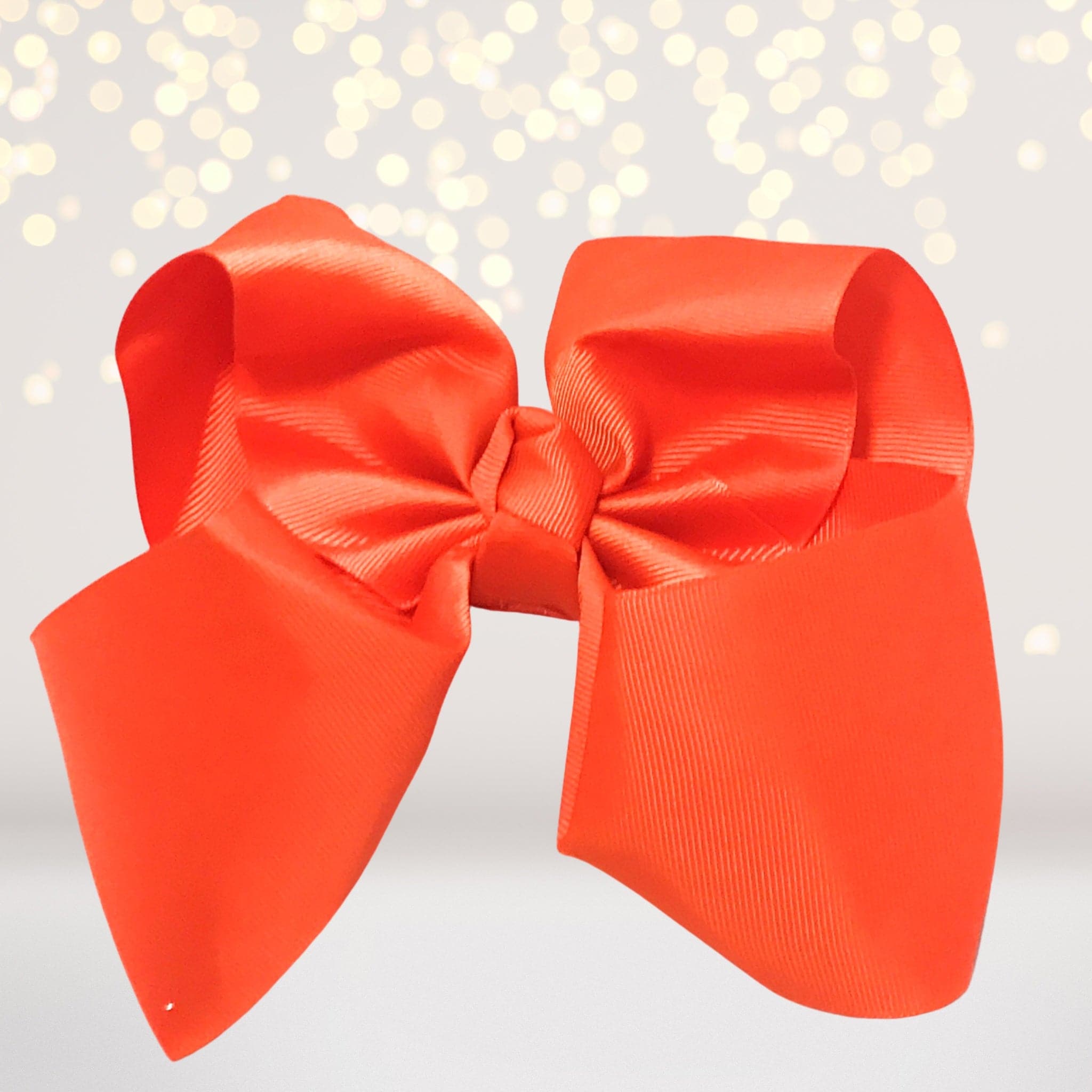 Girls 8 Inch Wide Basic Hair Bow On Alligator Clip