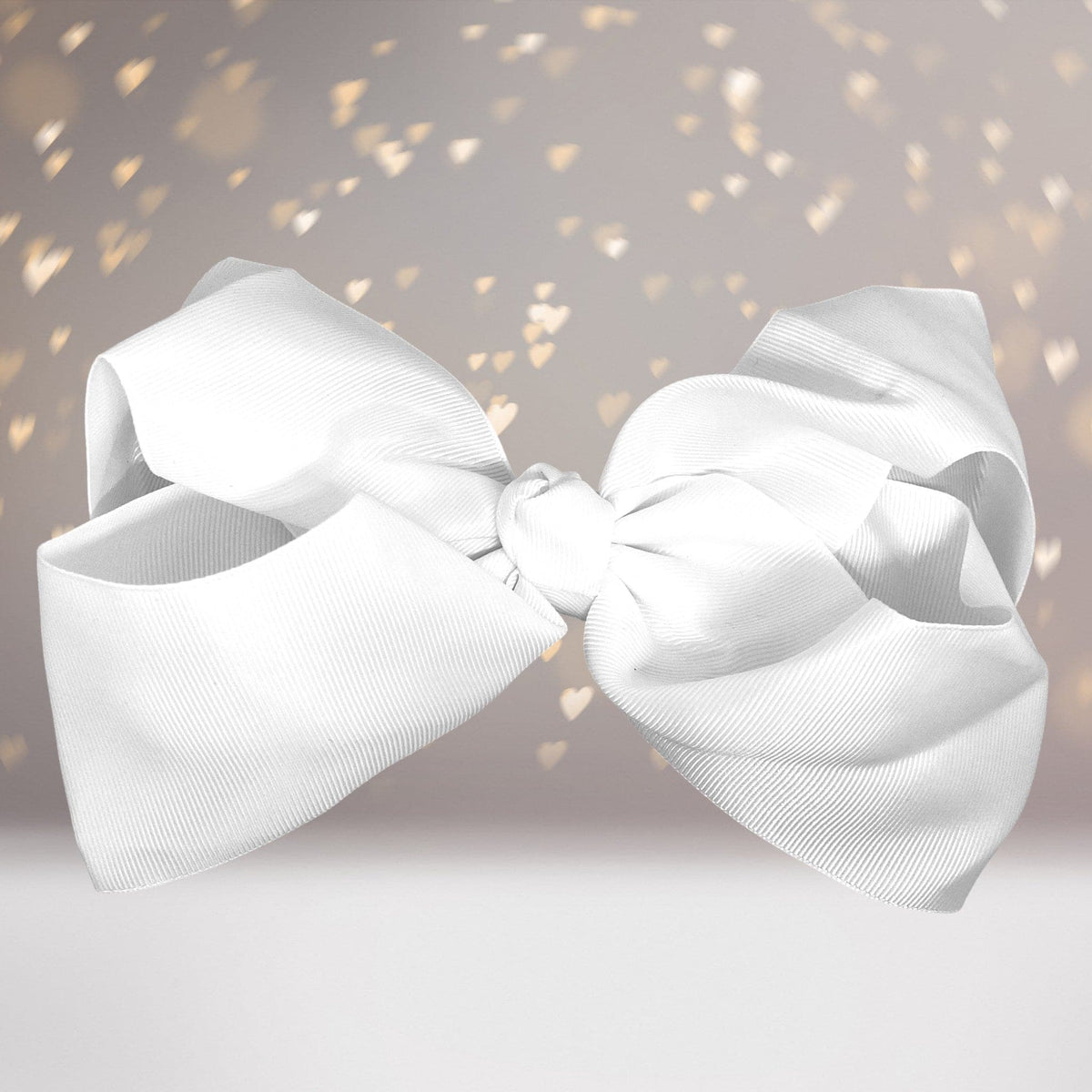 Girls 8 Inch Wide Basic Hair Bow On Alligator Clip