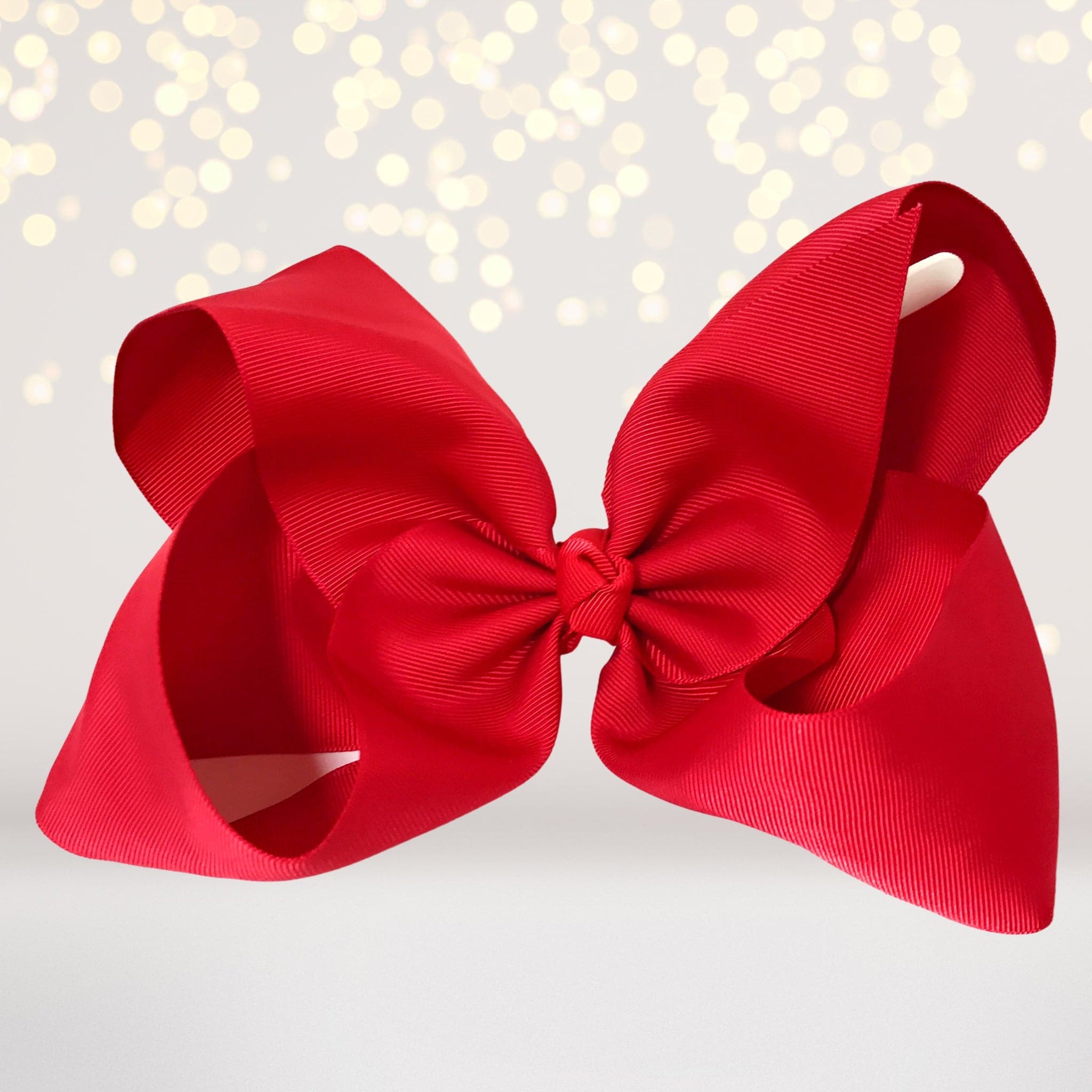 Girls 8 Inch Wide Basic Hair Bow On Alligator Clip